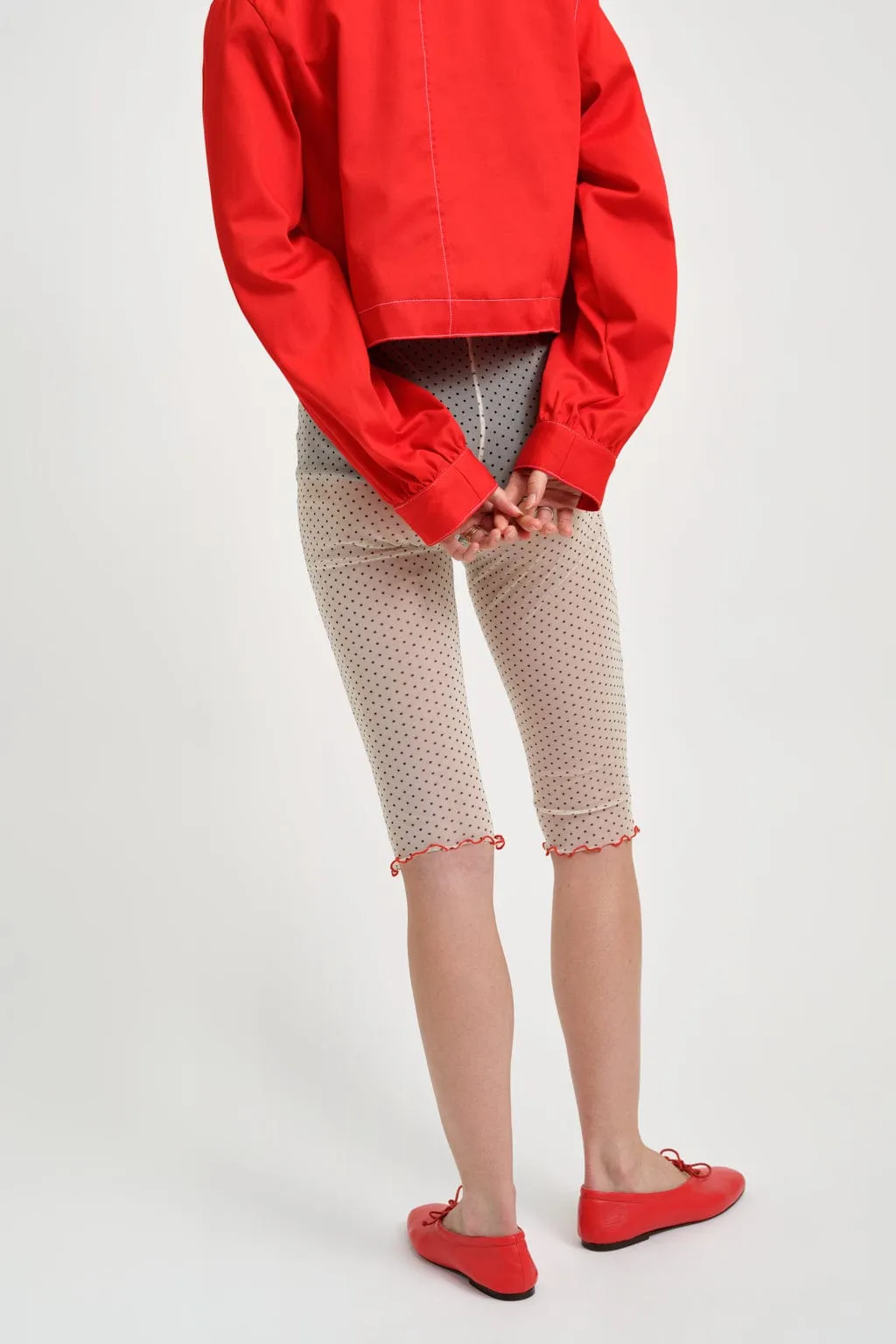 Marcie Polkadot Mesh Capri Legging sold by Eliza Faulkner product image thumbnail 2