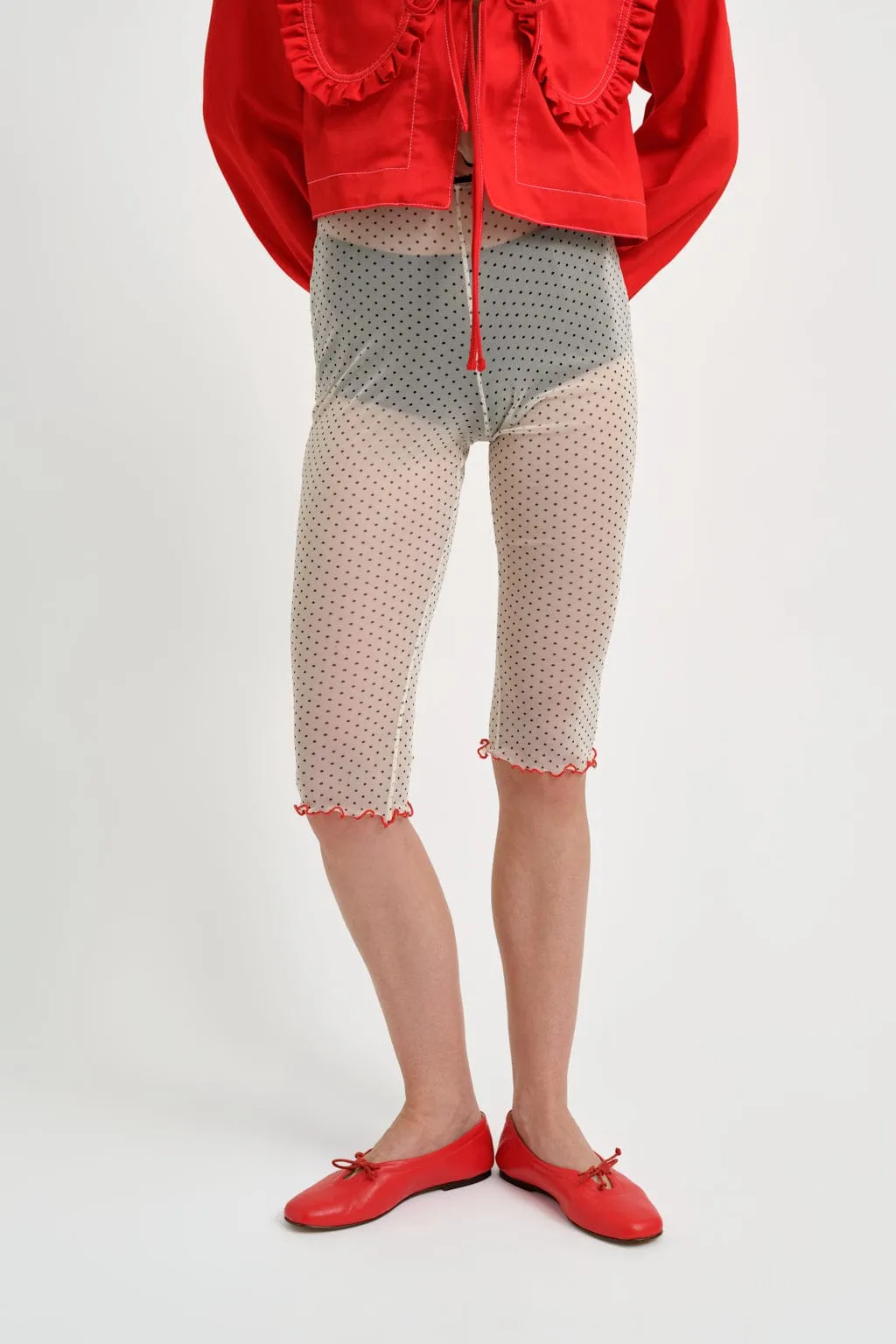 Marcie Polkadot Mesh Capri Legging sold by Eliza Faulkner