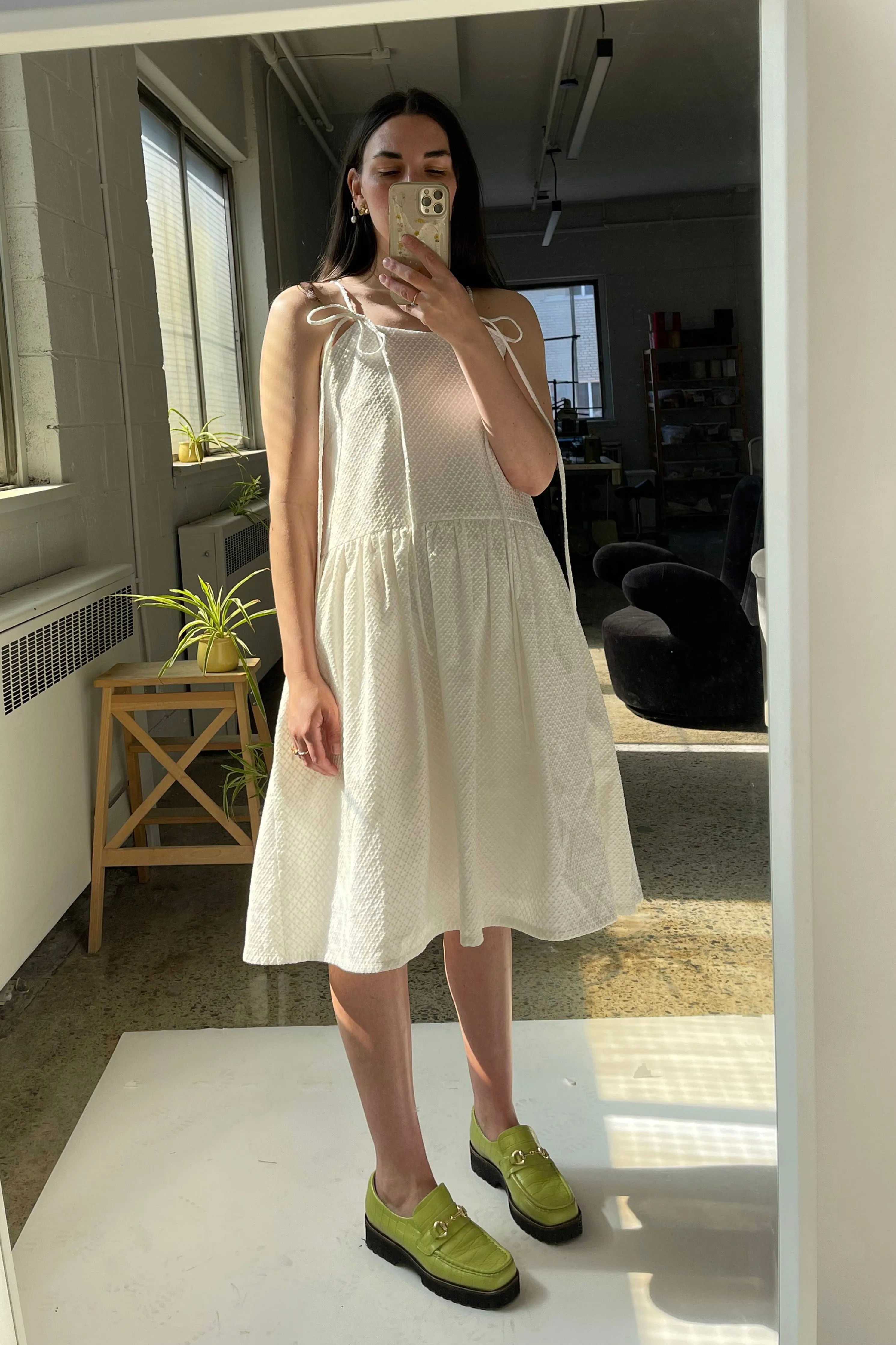 White Eyelet Tig Dress sold by Eliza Faulkner product image thumbnail 2