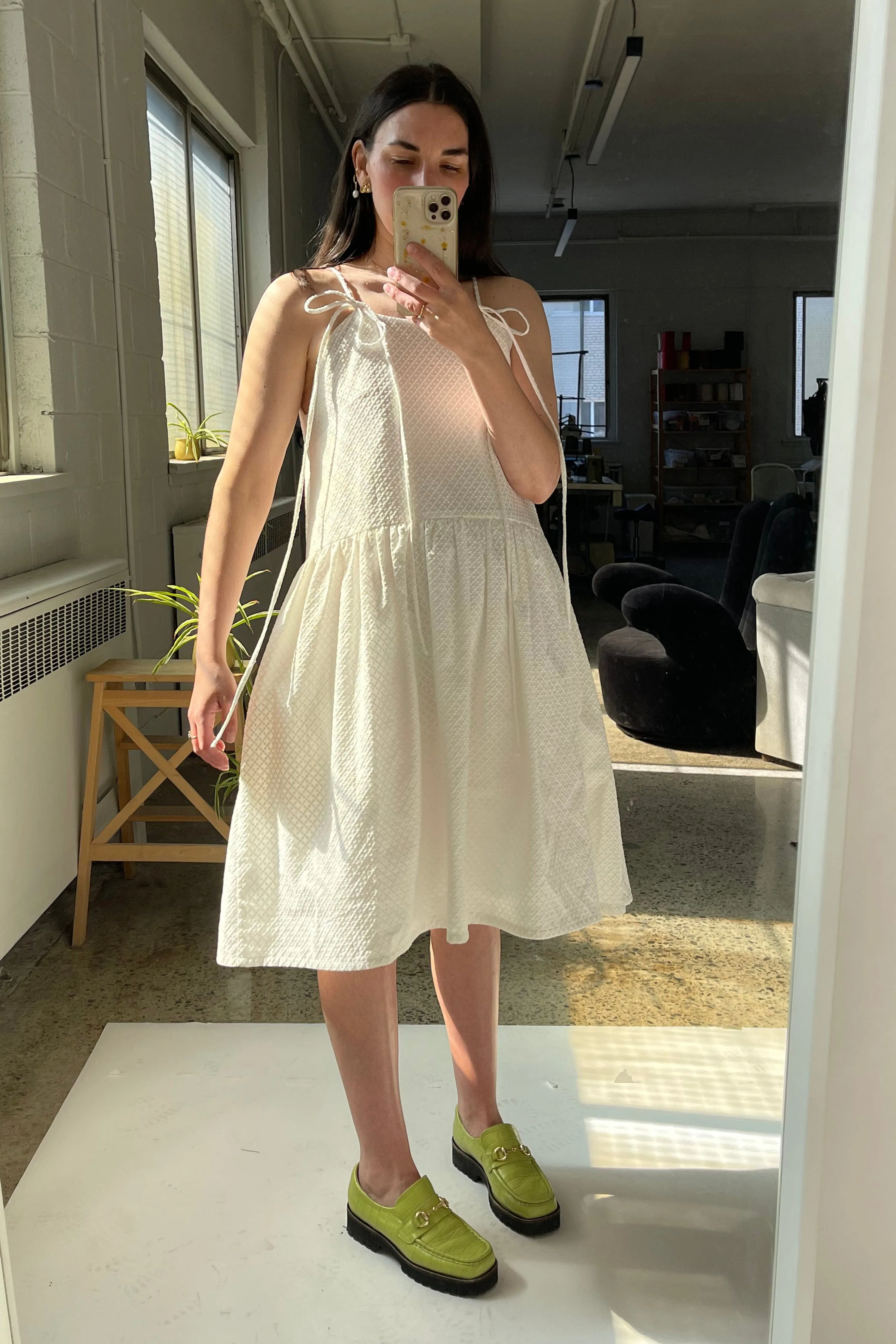 White Eyelet Tig Dress sold by Eliza Faulkner product image thumbnail 3