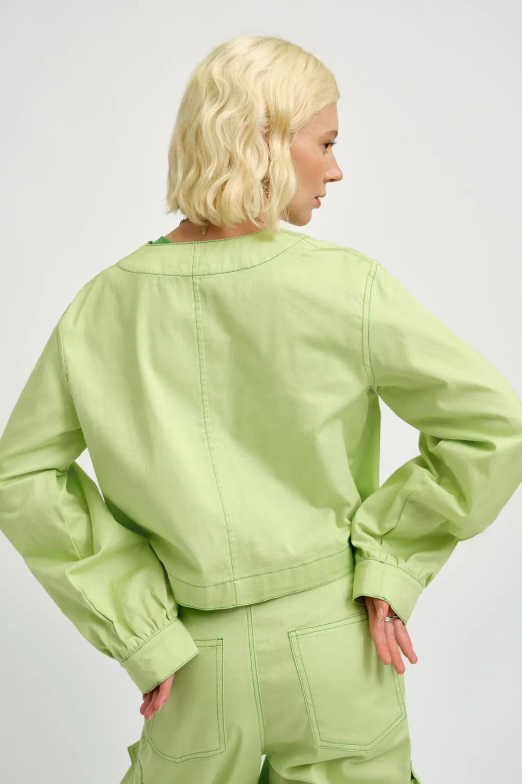 Carrie Jacket Green Twill sold by Eliza Faulkner product image thumbnail 3