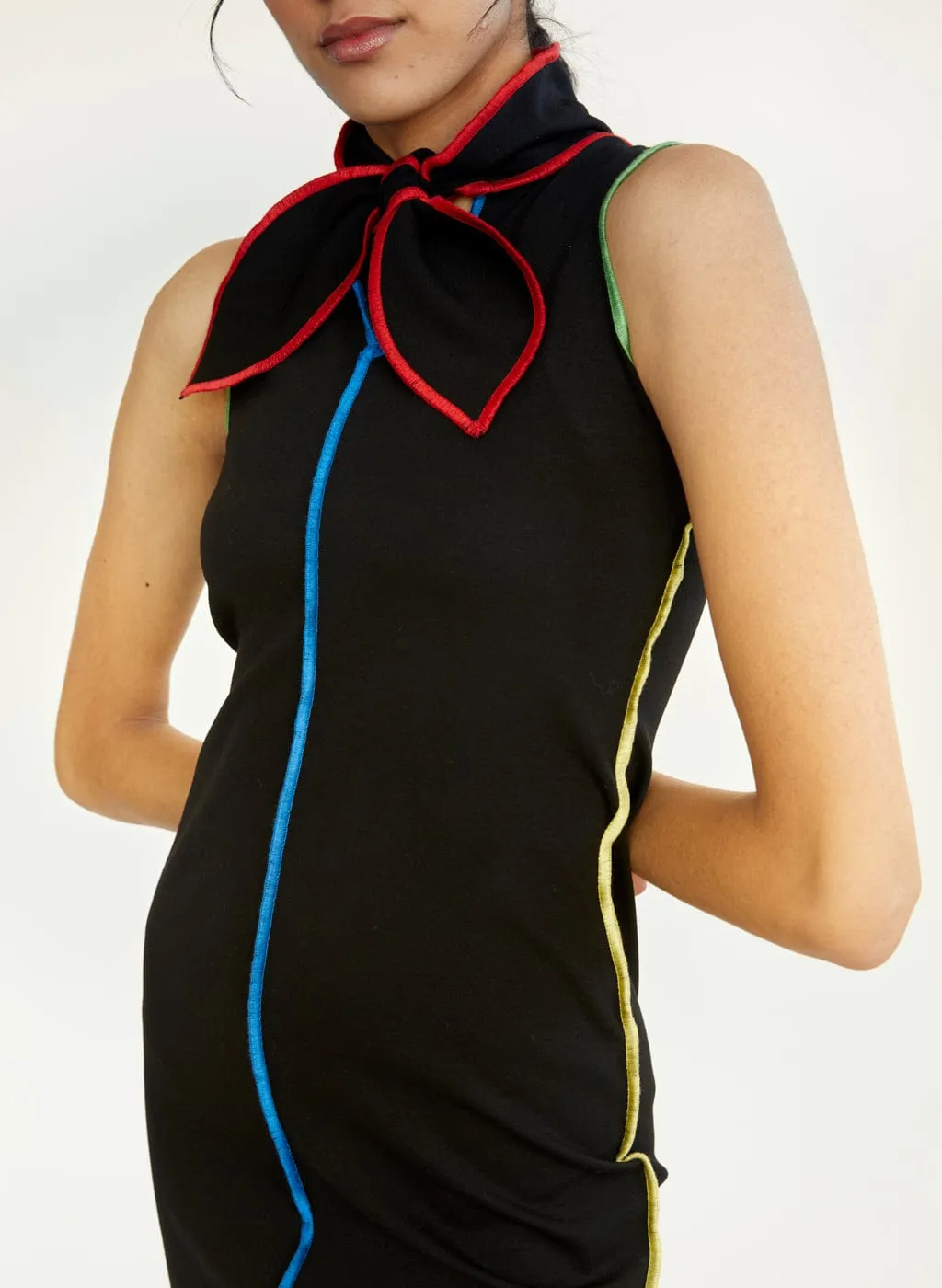 Black & Multicolour Nicky Dress sold by Eliza Faulkner product image thumbnail 2