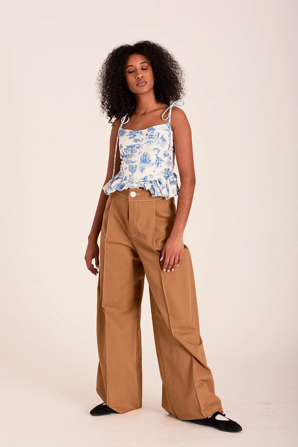 Lavoy Pants Toffee Brown Twill sold by Eliza Faulkner product image thumbnail 2