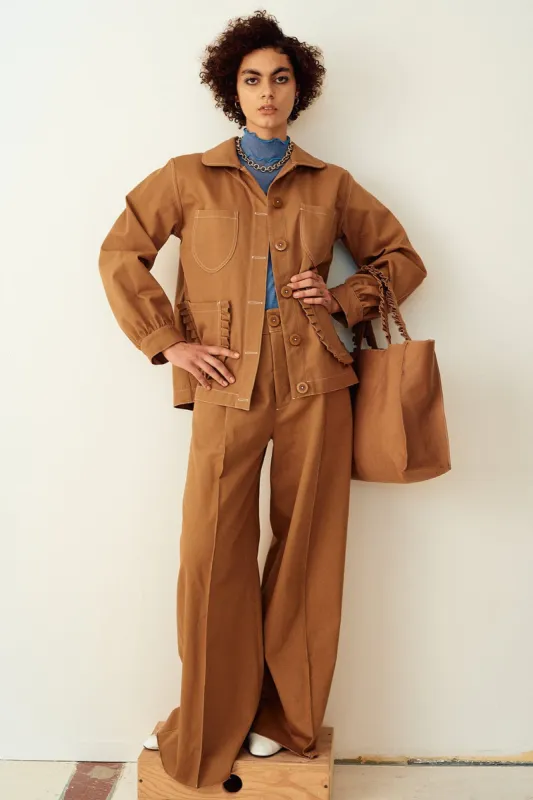 Lavoy Pants Toffee Brown Twill sold by Eliza Faulkner
