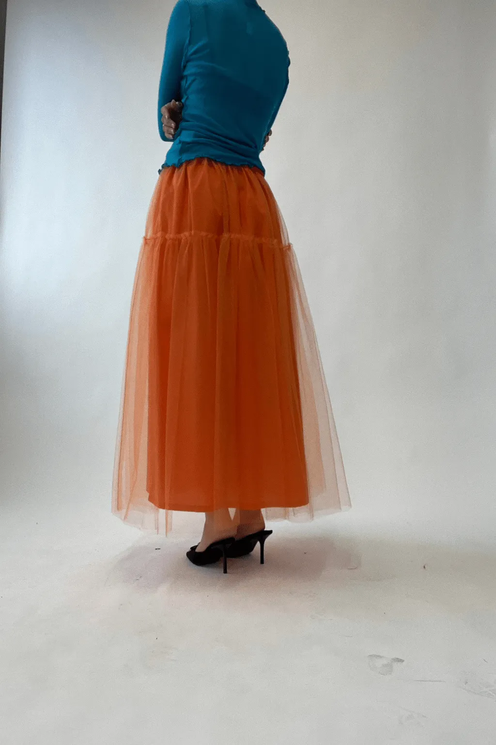 Sample Tilly Skirt Orange Ballet Tulle sold by Eliza Faulkner product image thumbnail 3