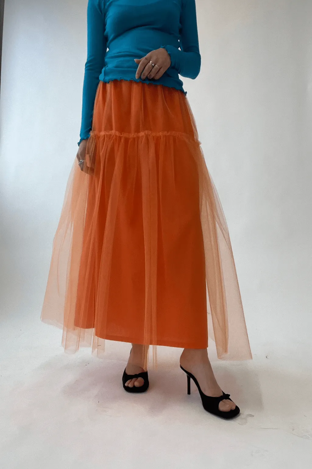 Sample Tilly Skirt Orange Ballet Tulle sold by Eliza Faulkner