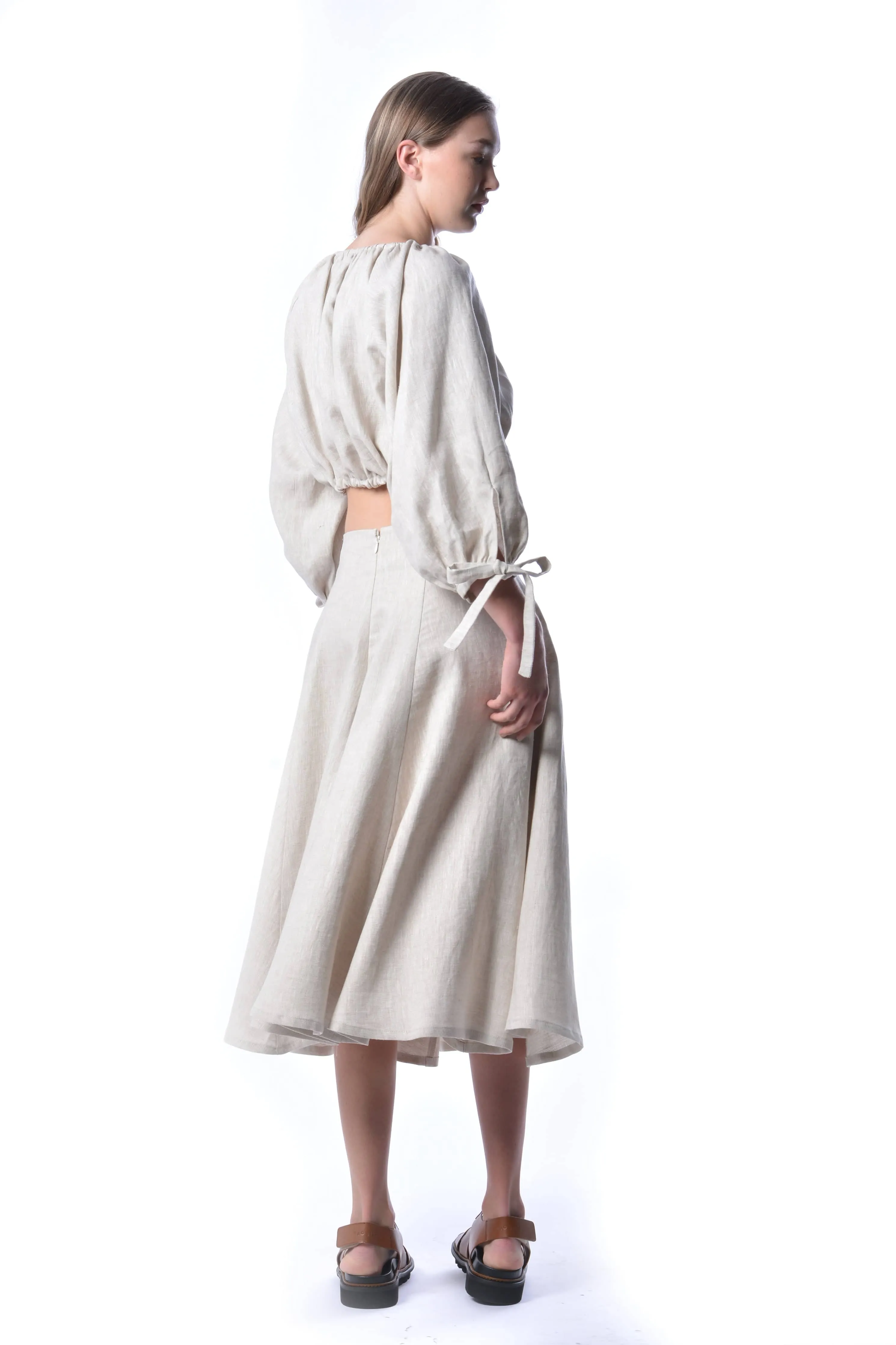 Raw Linen Berkley Skirt sold by Eliza Faulkner product image thumbnail 5