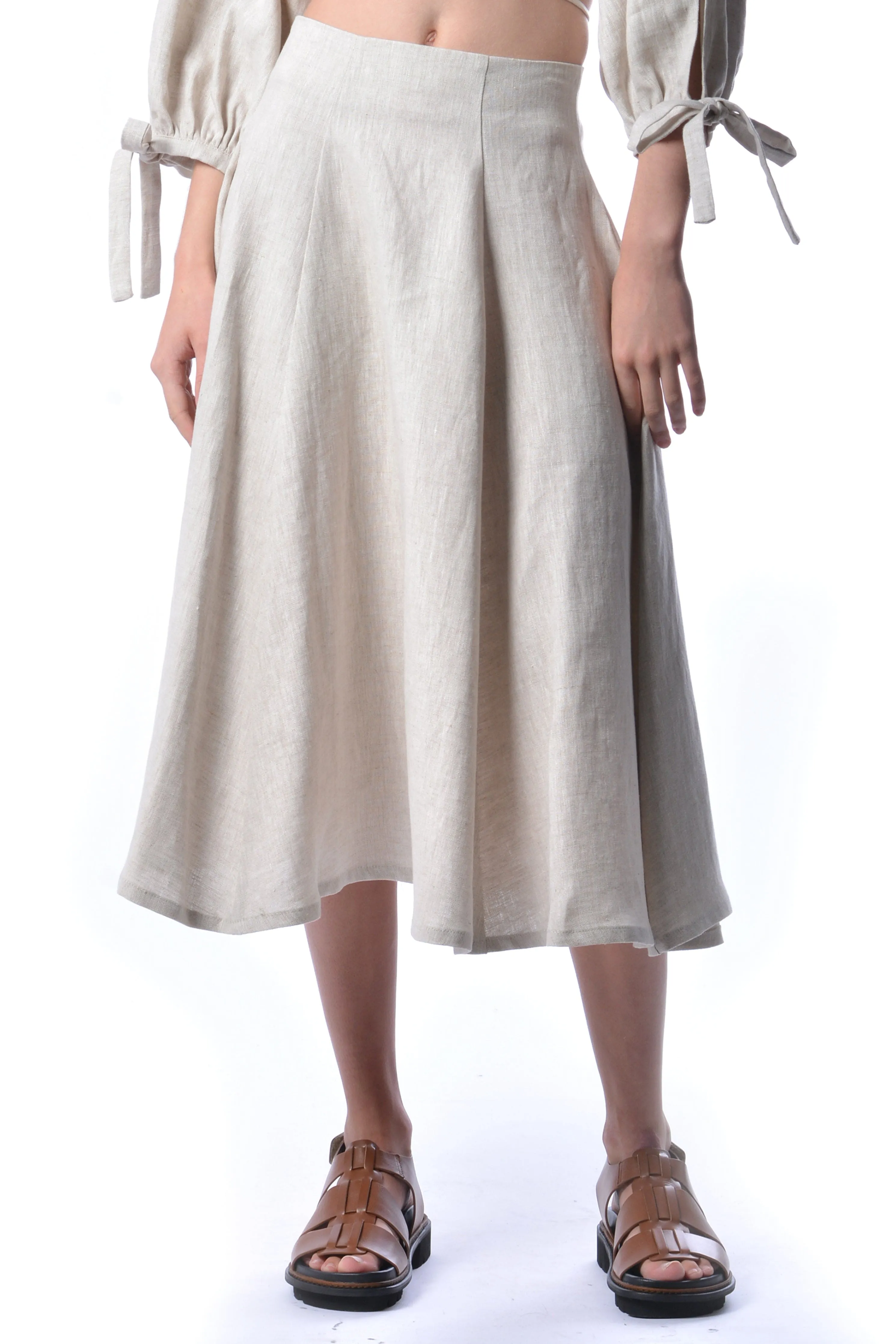 Raw Linen Berkley Skirt sold by Eliza Faulkner product image thumbnail 2