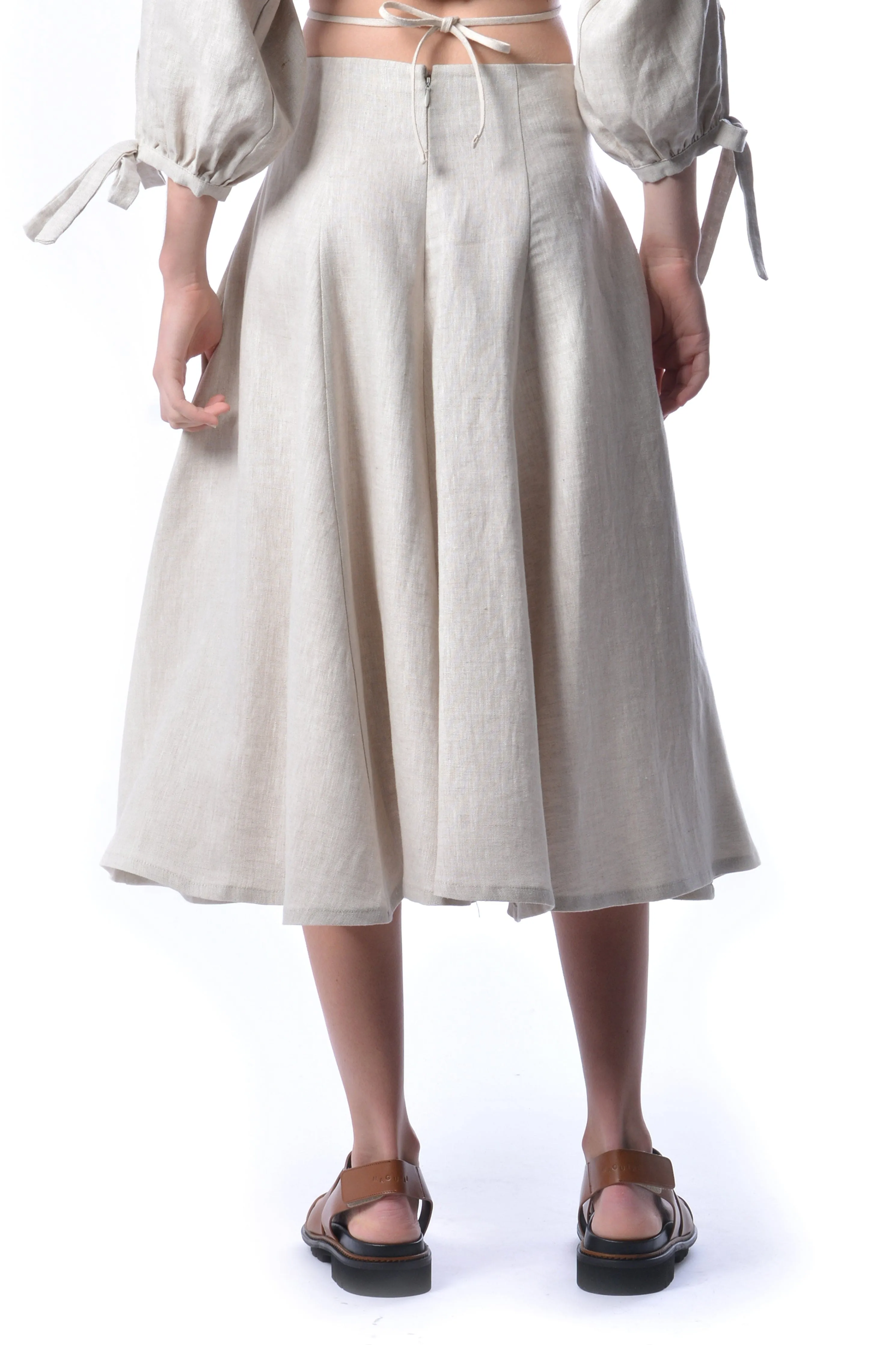 Raw Linen Berkley Skirt sold by Eliza Faulkner product image thumbnail 3