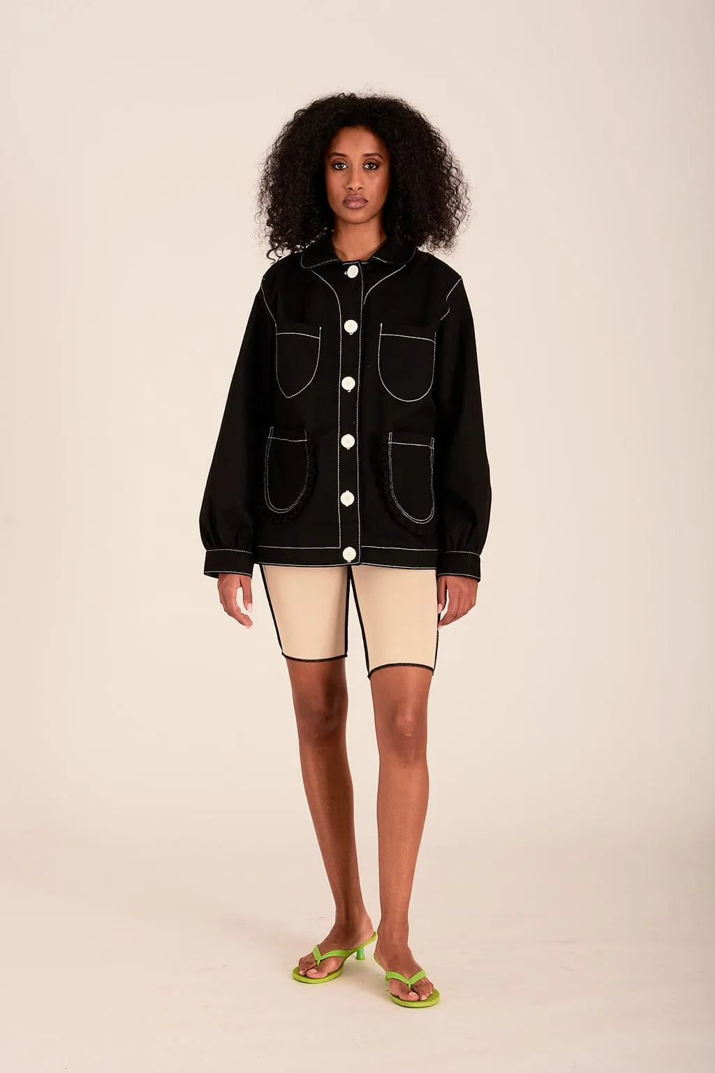 Work Jacket Black Twill sold by Eliza Faulkner product image thumbnail 4