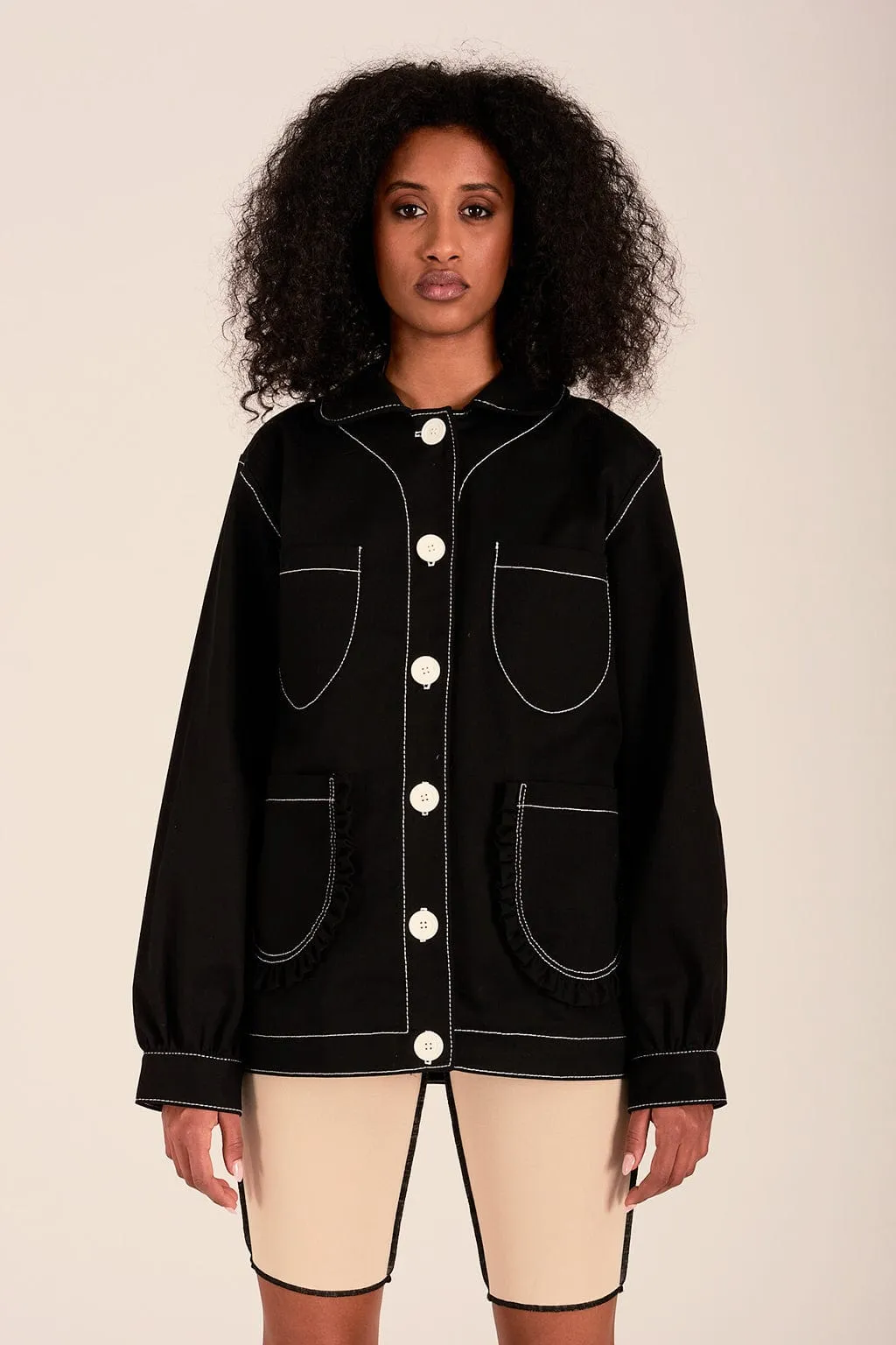Work Jacket Black Twill sold by Eliza Faulkner product image thumbnail 2