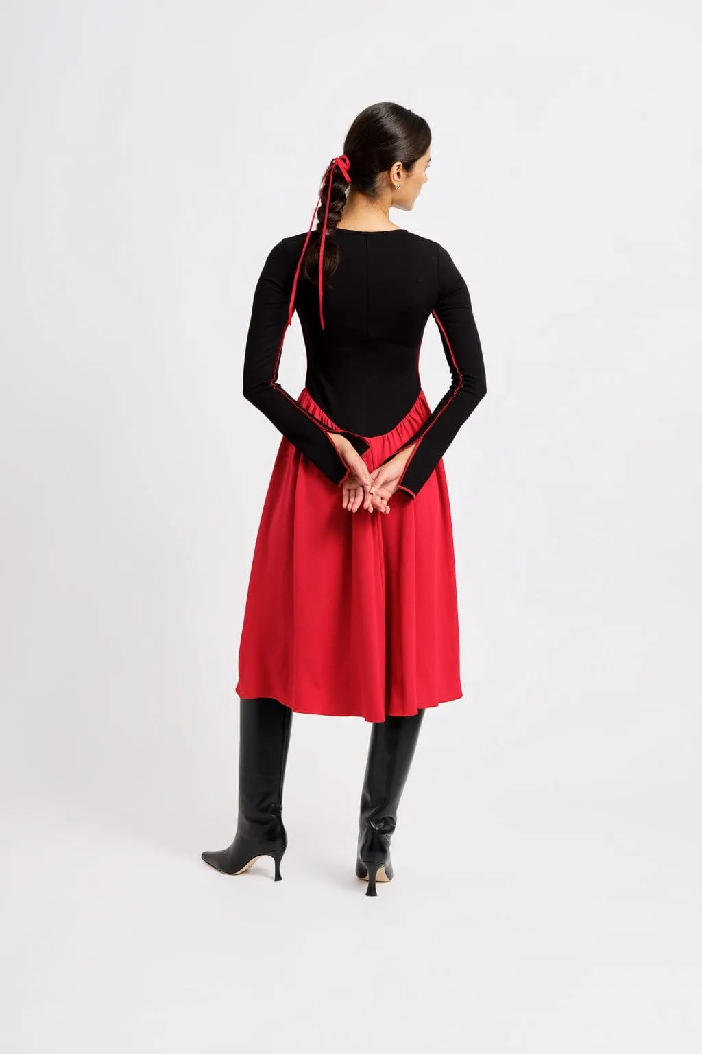 Joan Dress Black & Red sold by Eliza Faulkner product image thumbnail 4