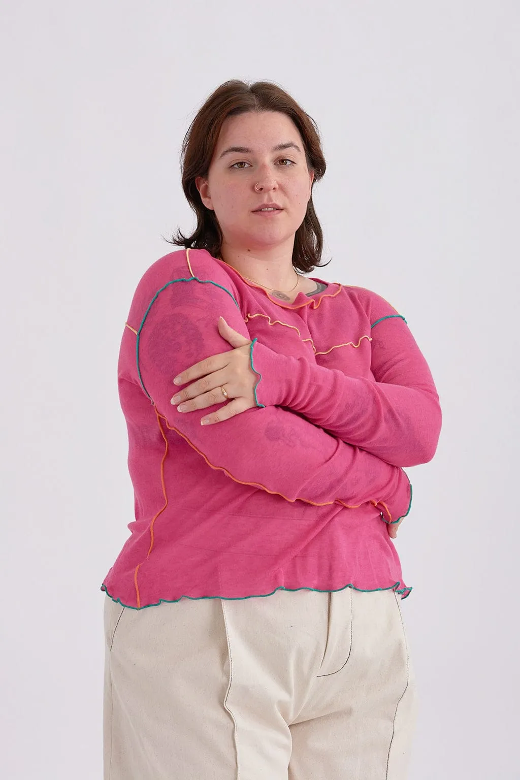 Delia Top Pink sold by Eliza Faulkner