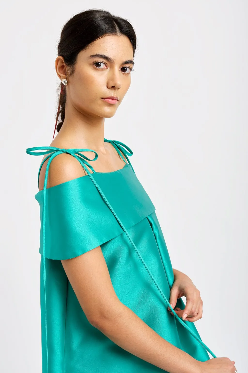 Cora Trapeze Dress Mermaid Teal sold by Eliza Faulkner product image thumbnail 4