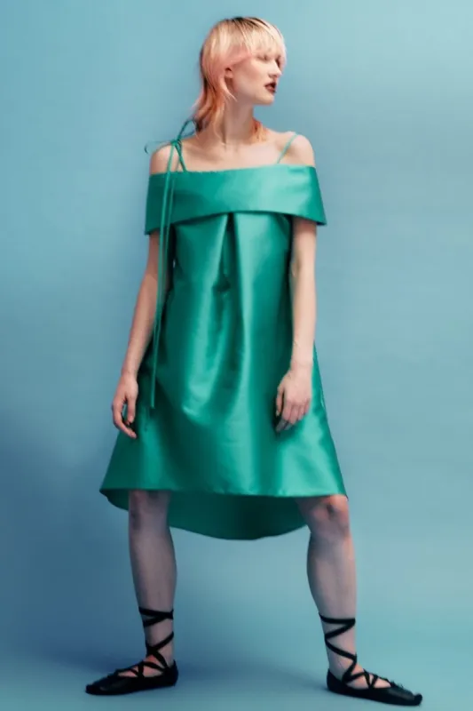 Imperfect Cora Trapeze Dress Mermaid Teal sold by Eliza Faulkner