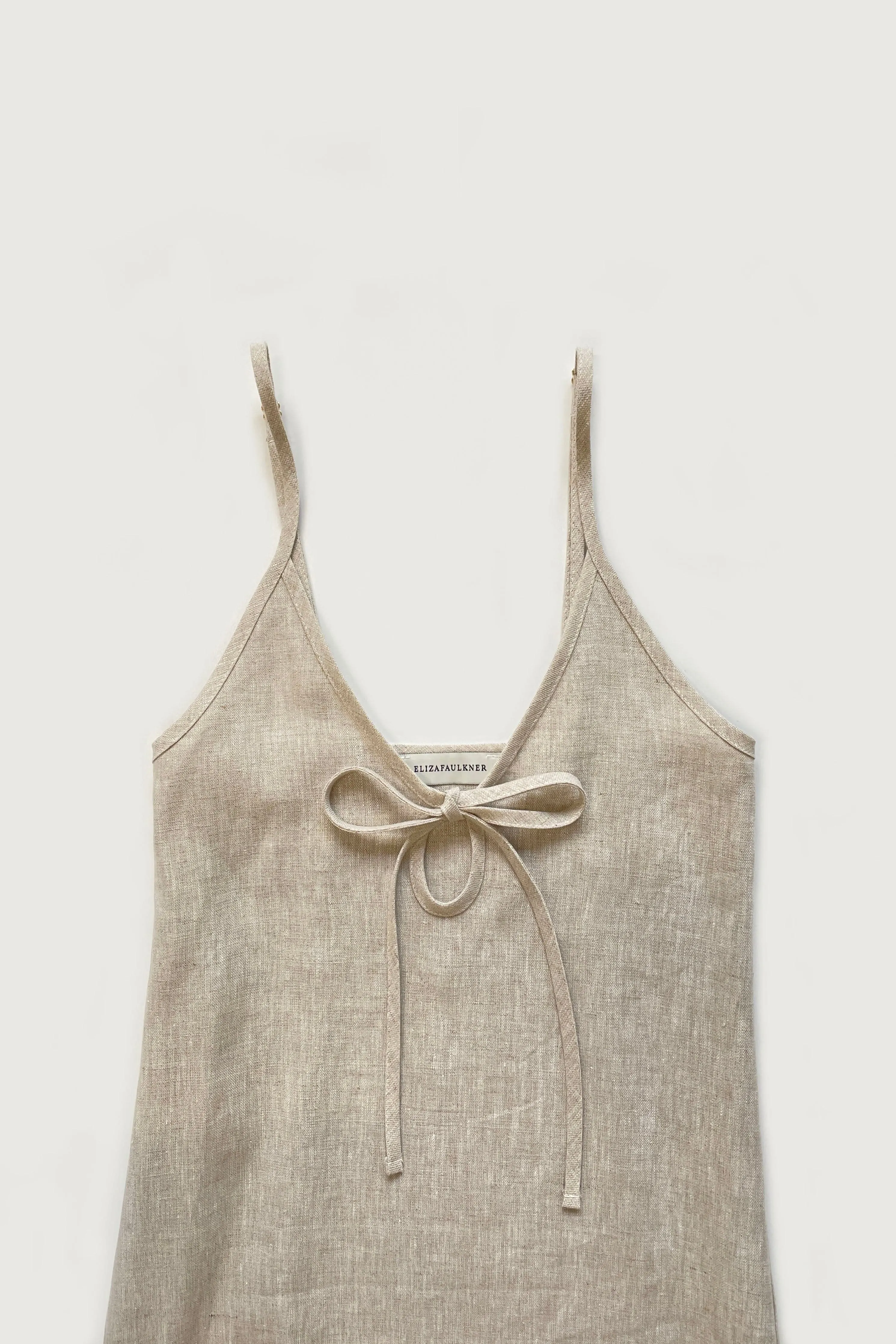 Raw Linen Slip Dress sold by Eliza Faulkner product image thumbnail 2