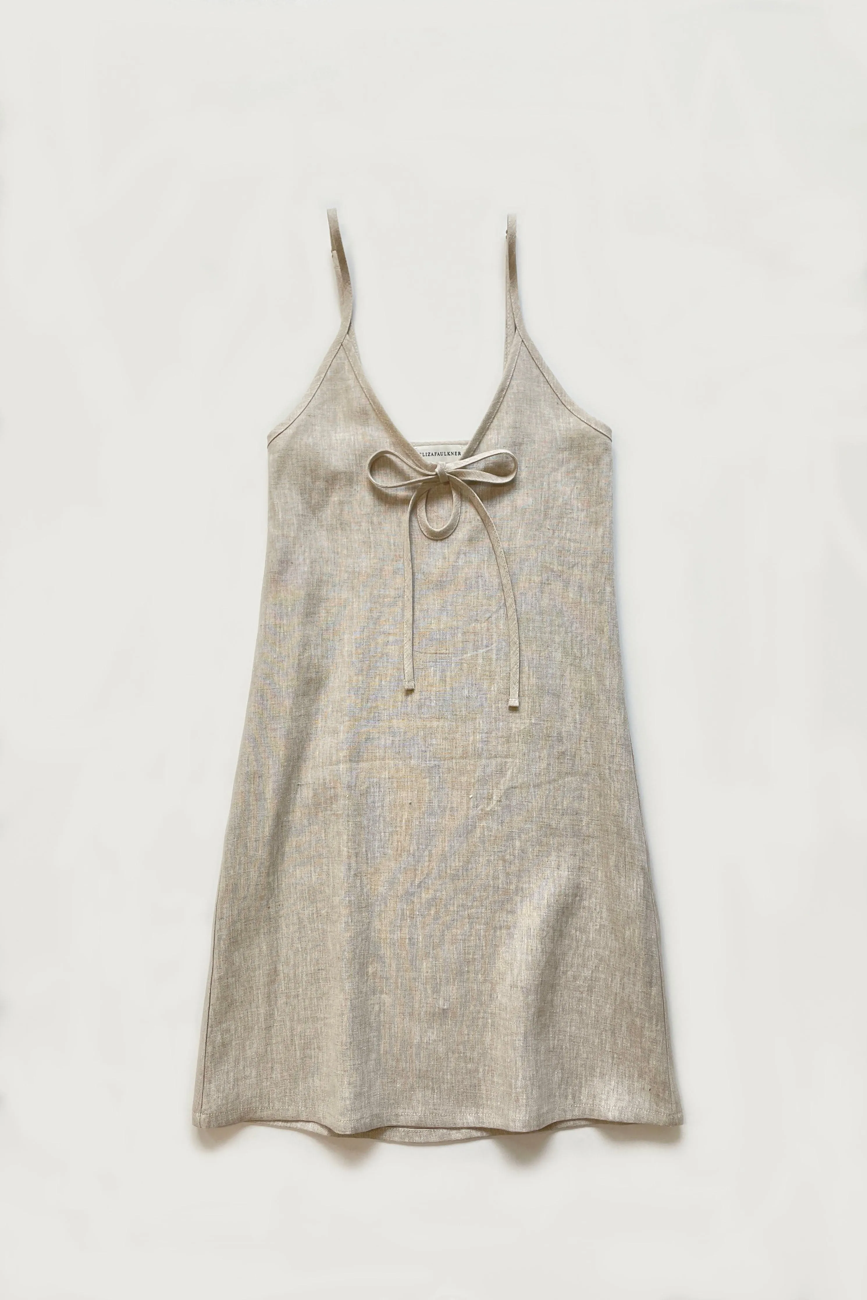 Raw Linen Slip Dress sold by Eliza Faulkner