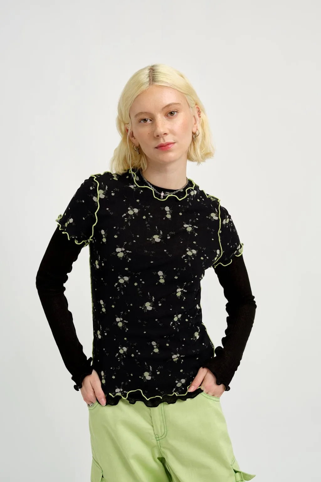 Longsleeve Rib Tee Black sold by Eliza Faulkner product image thumbnail 3