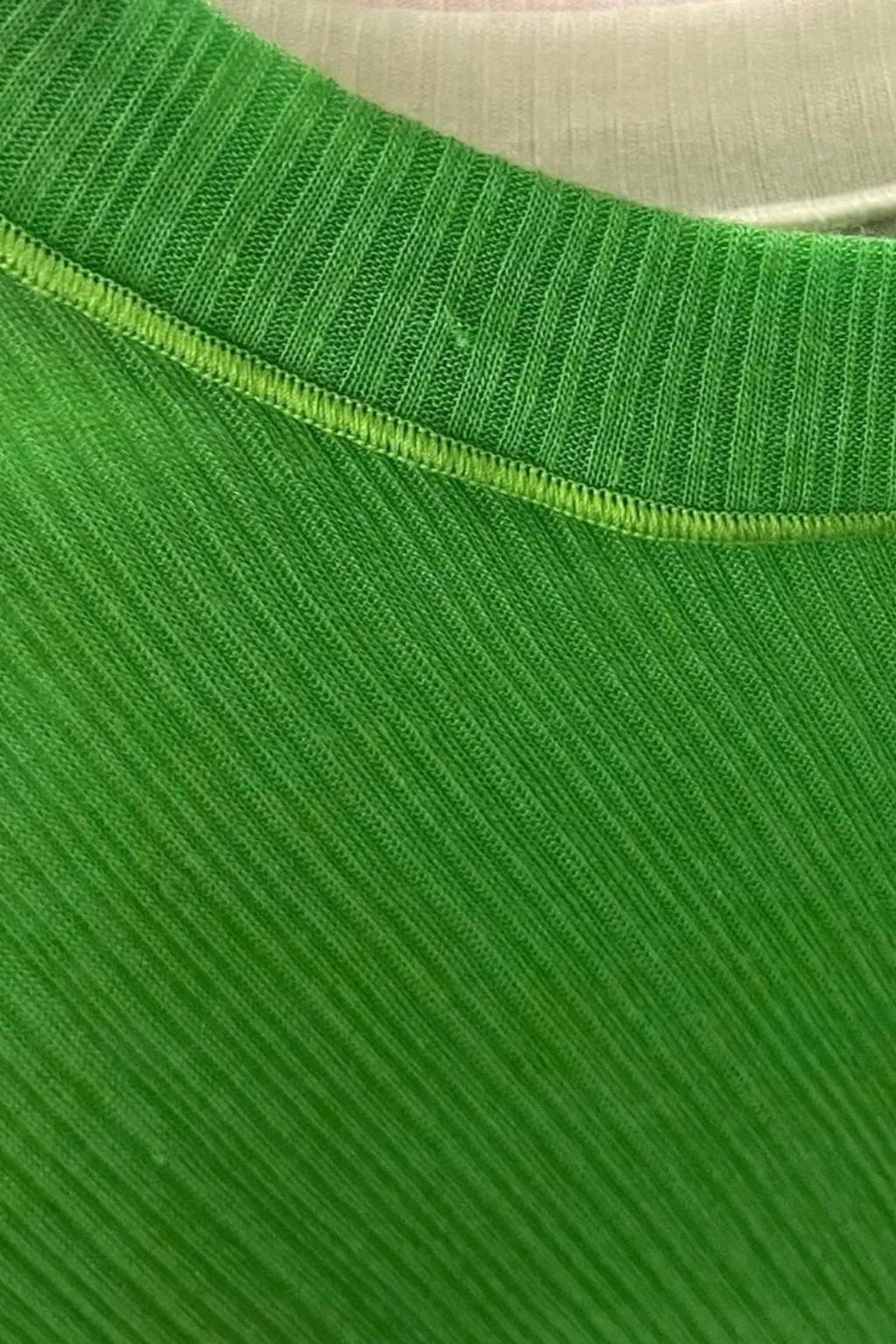 Imperfect Shortsleeve Rib Tee Apple Green sold by Eliza Faulkner product image thumbnail 3