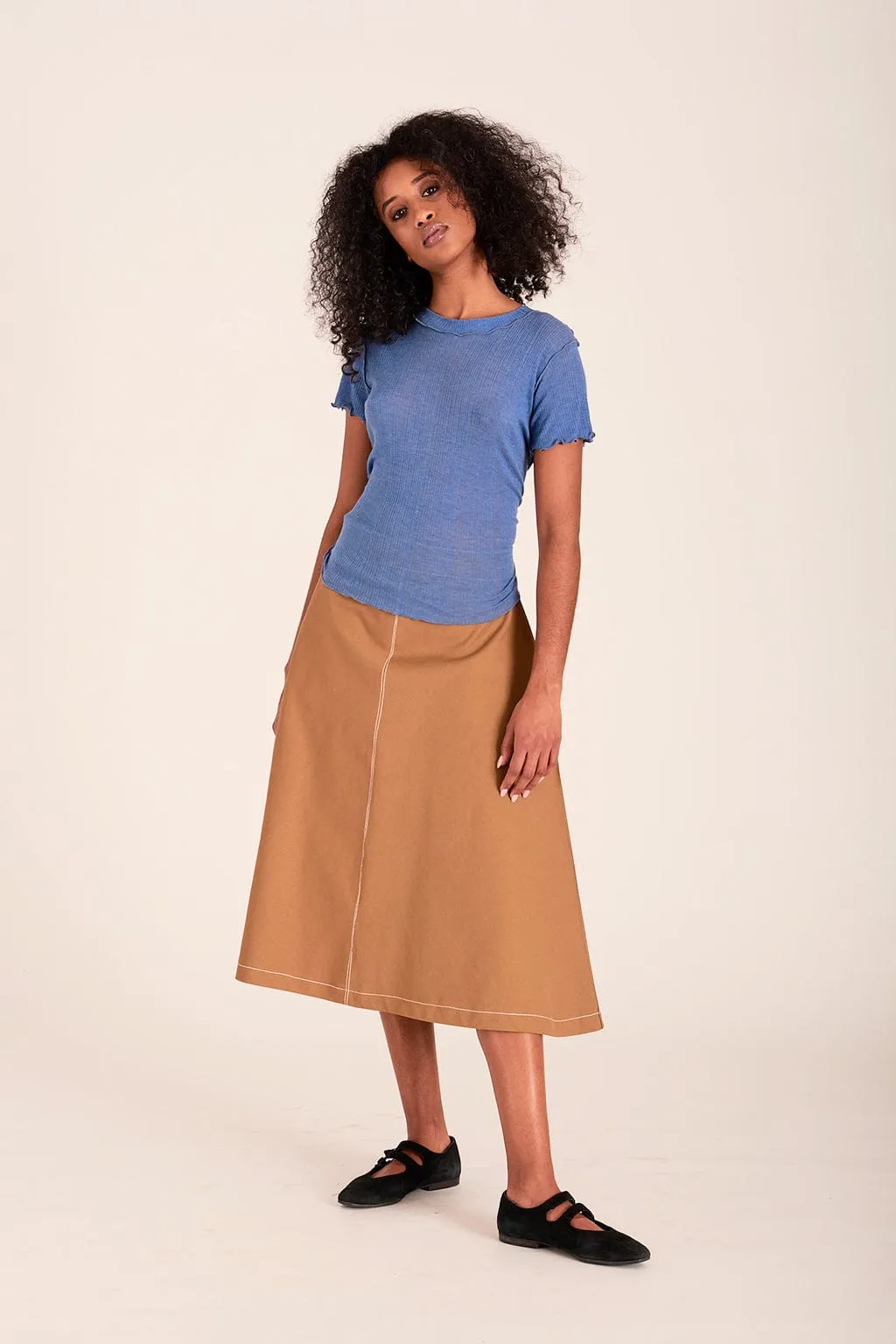 Rib Tee Periwinkle Blue sold by Eliza Faulkner product image thumbnail 2
