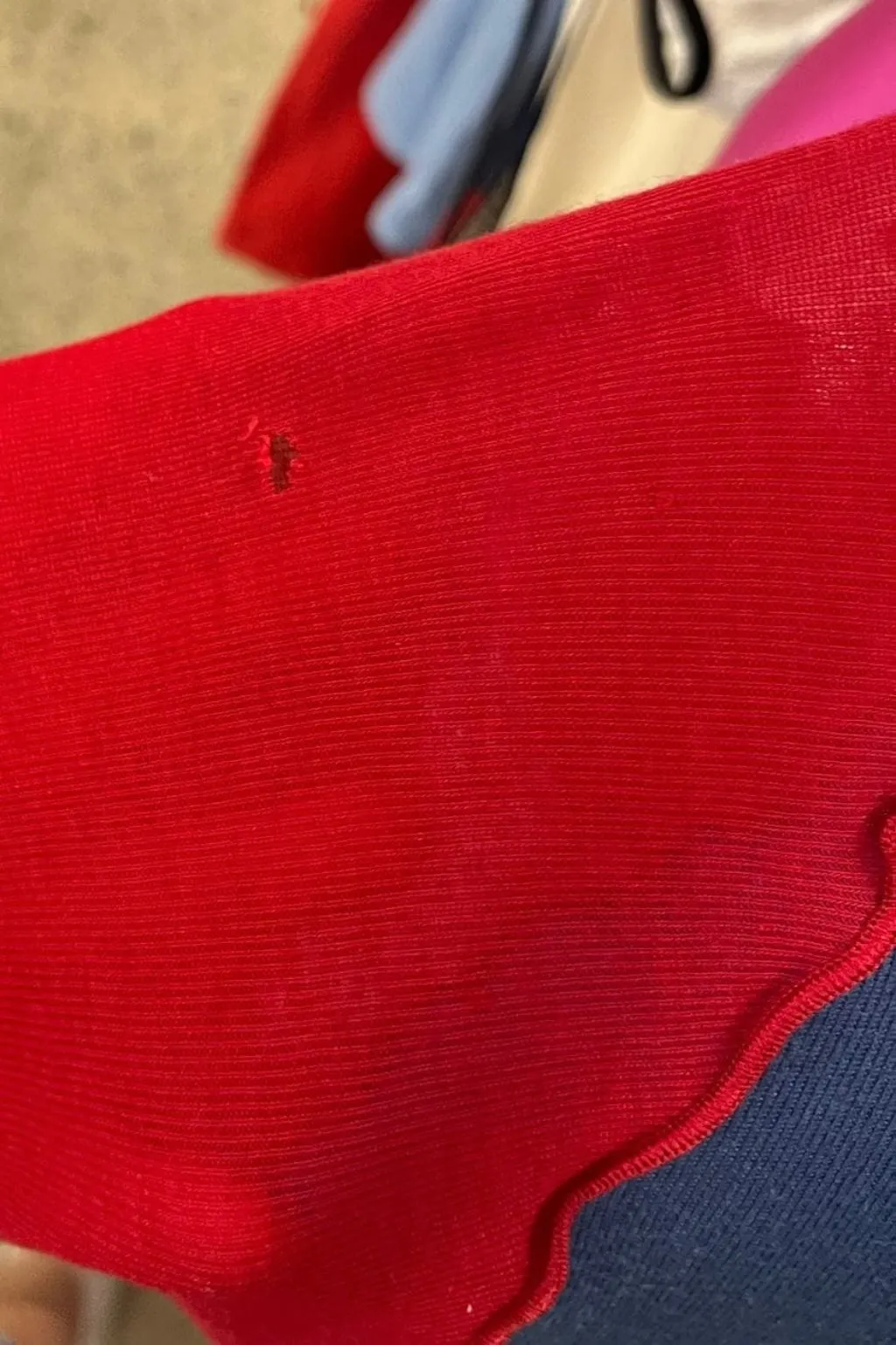 Imperfect Ruth Tee Blue & Red sold by Eliza Faulkner product image thumbnail 2