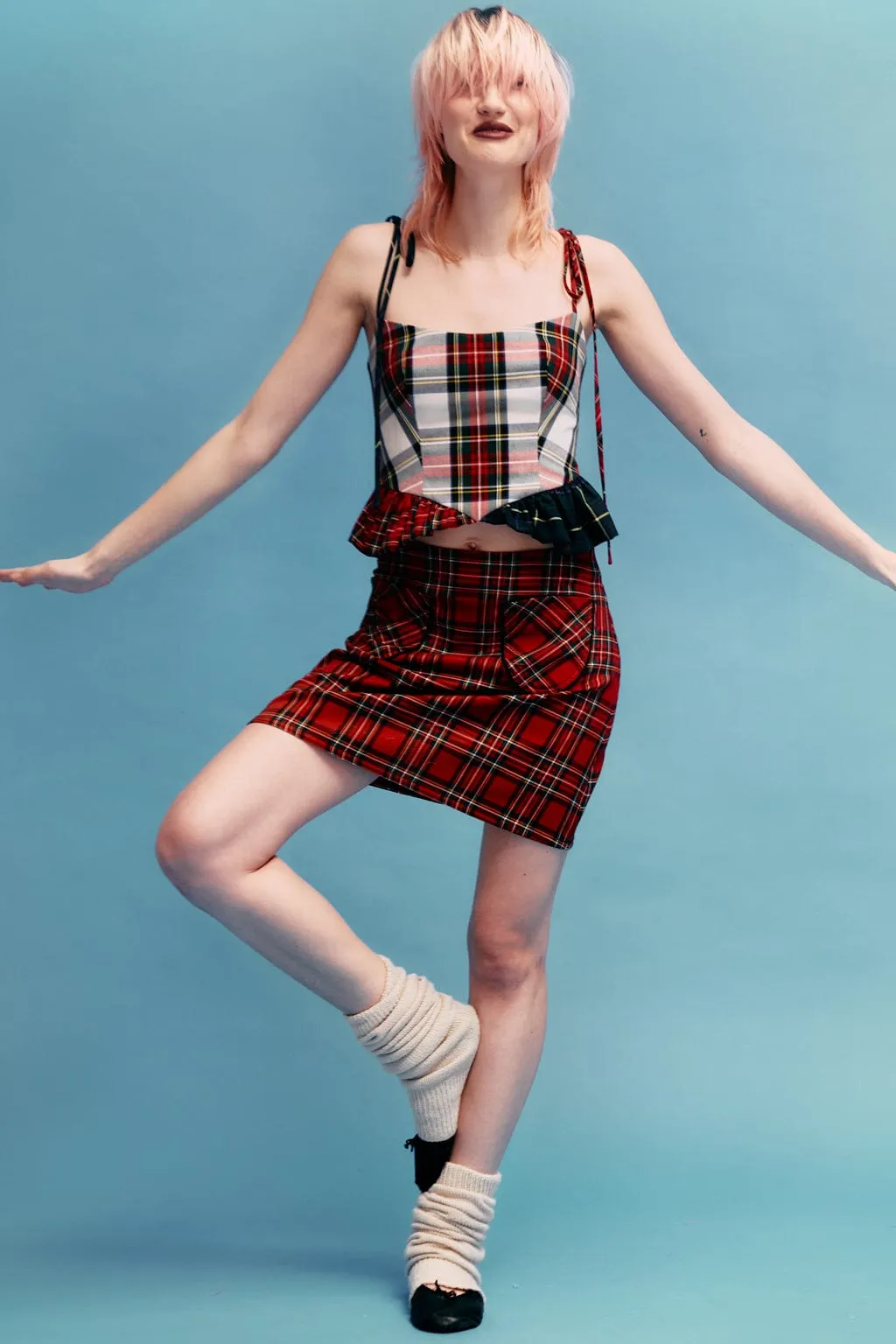 Candy Corset White Plaid Mix sold by Eliza Faulkner product image thumbnail 5