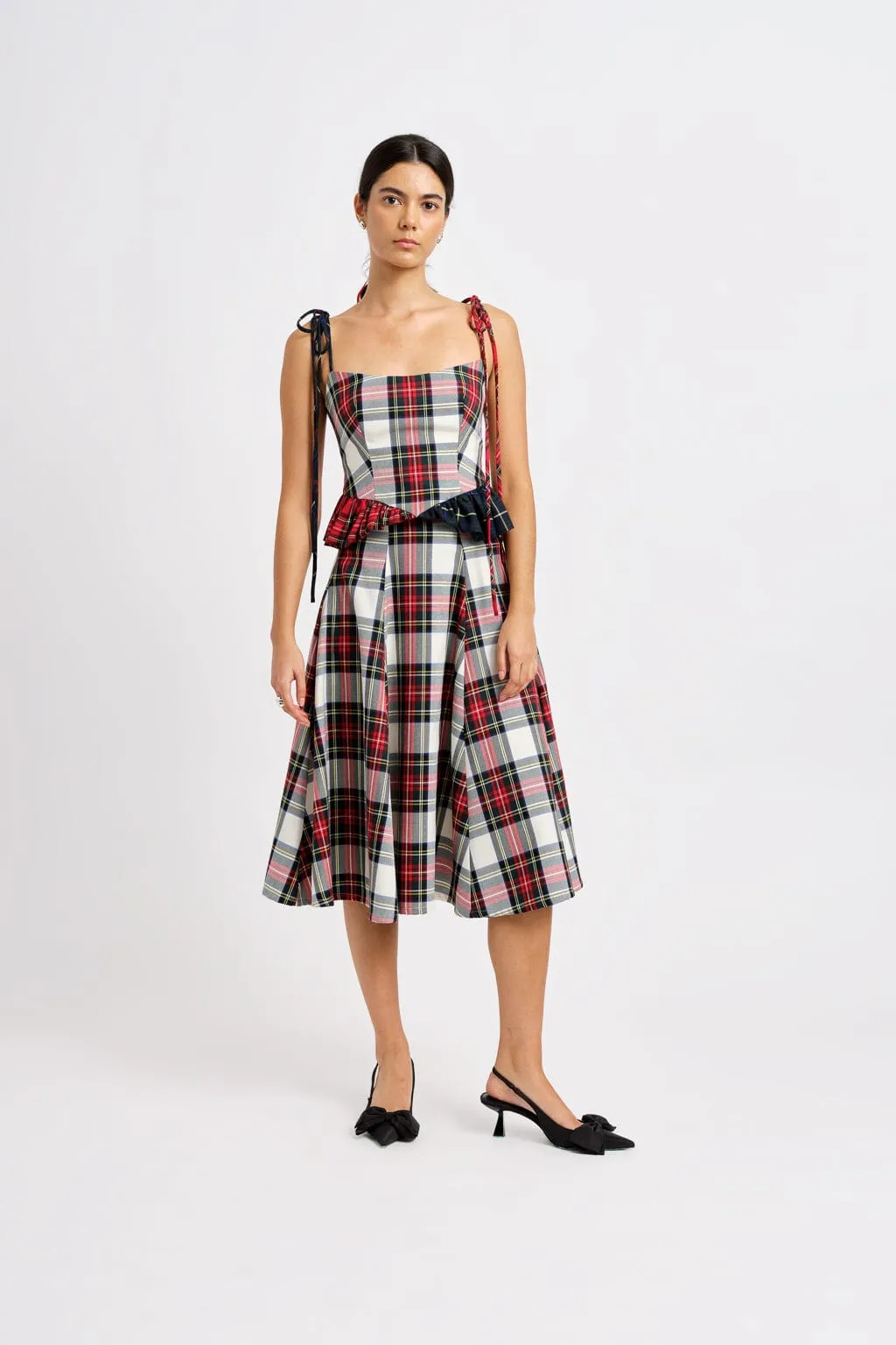 Candy Corset White Plaid Mix sold by Eliza Faulkner product image thumbnail 4