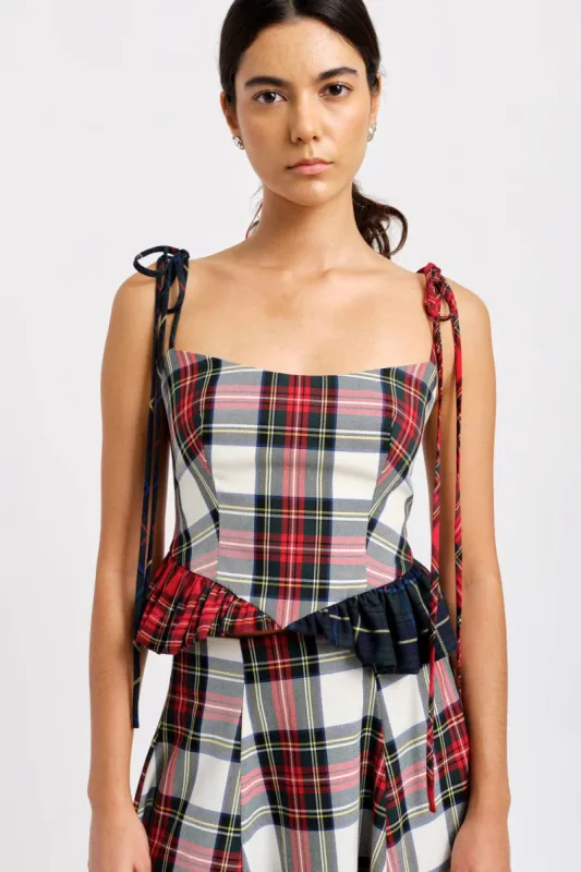 Candy Corset White Plaid Mix sold by Eliza Faulkner