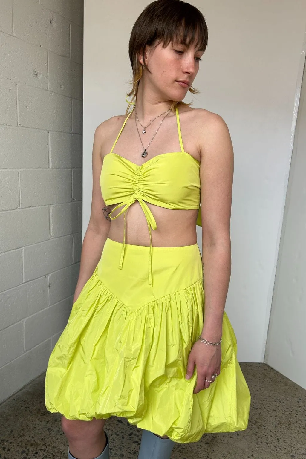 Frankie Halter Top Green sold by Eliza Faulkner