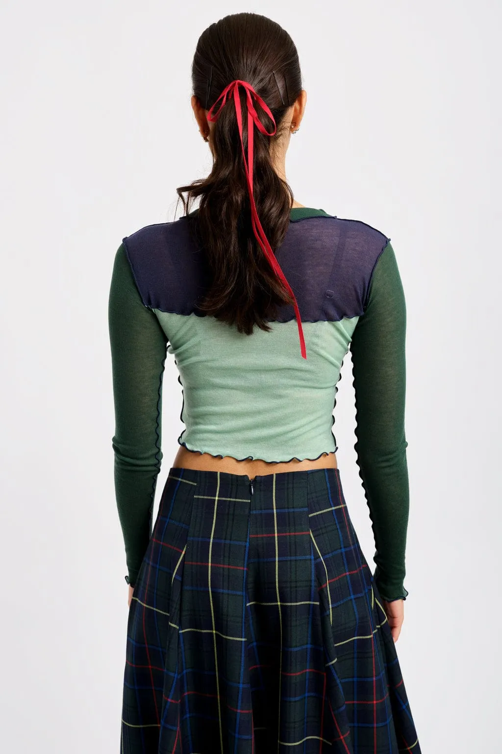 Bella Top Green & Navy sold by Eliza Faulkner product image thumbnail 3