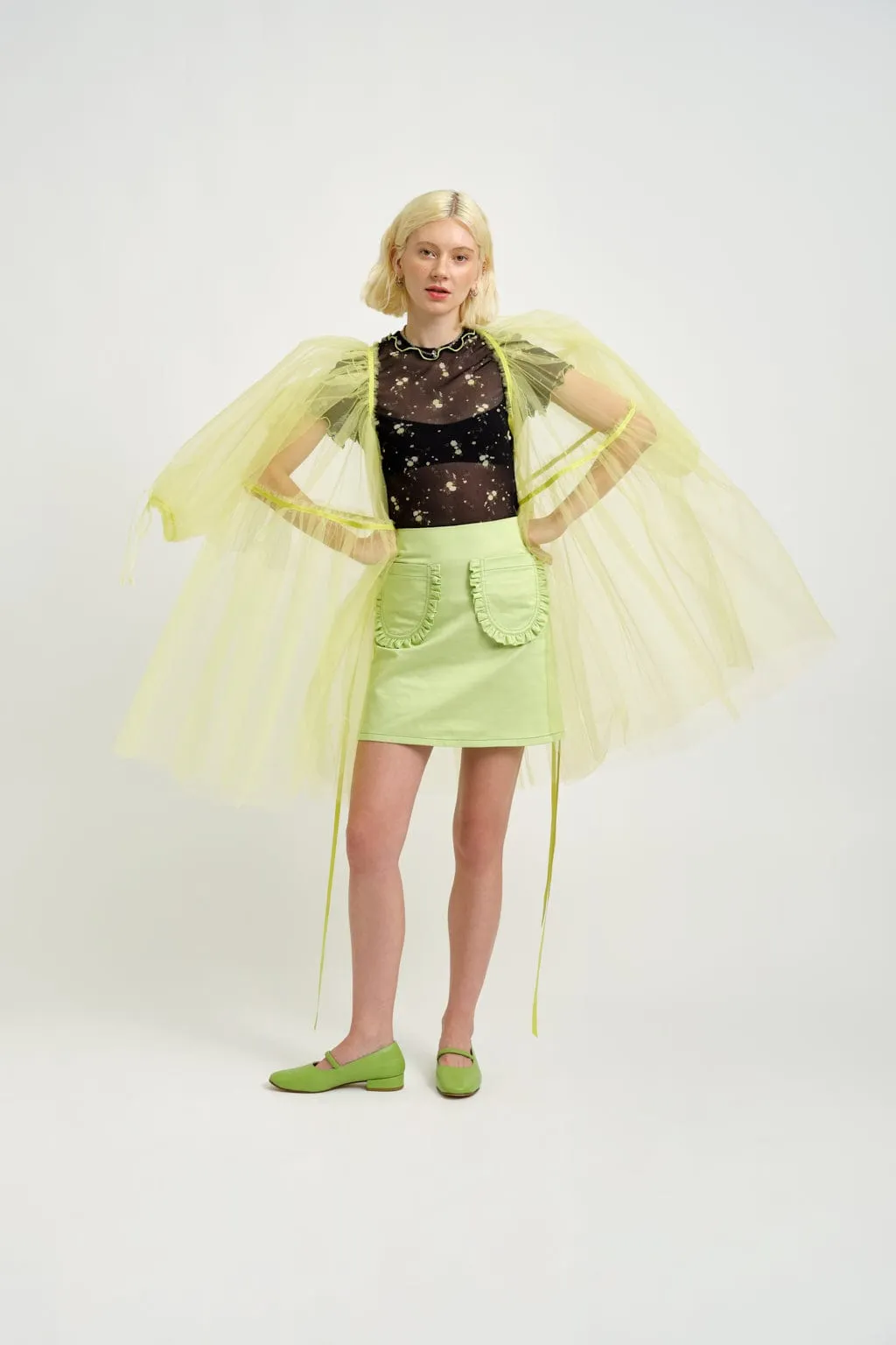 Tate Skirt Green Twill sold by Eliza Faulkner product image thumbnail 4
