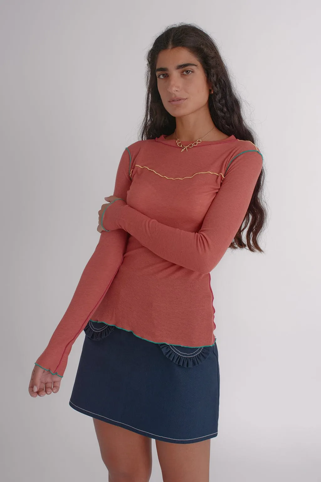 Delia Top Pumpkin sold by Eliza Faulkner product image thumbnail 2
