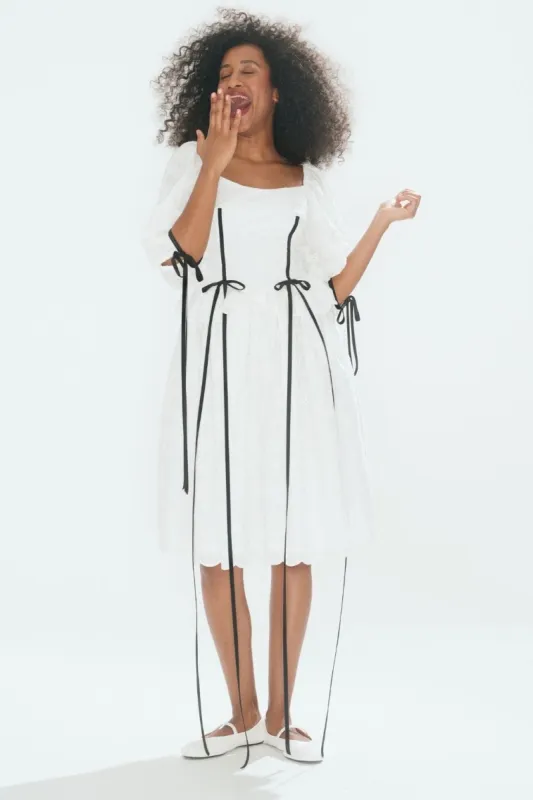 Imperfect Pascale Dress White Eyelet sold by Eliza Faulkner