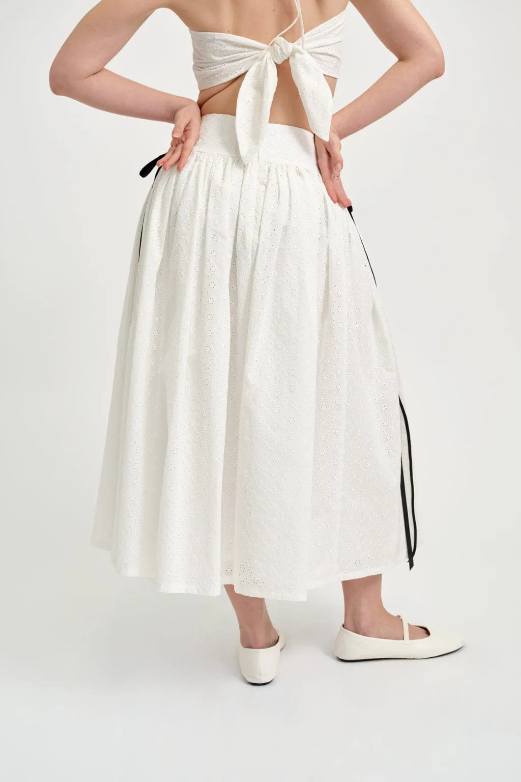 Lucille Skirt White Eyelet sold by Eliza Faulkner product image thumbnail 4