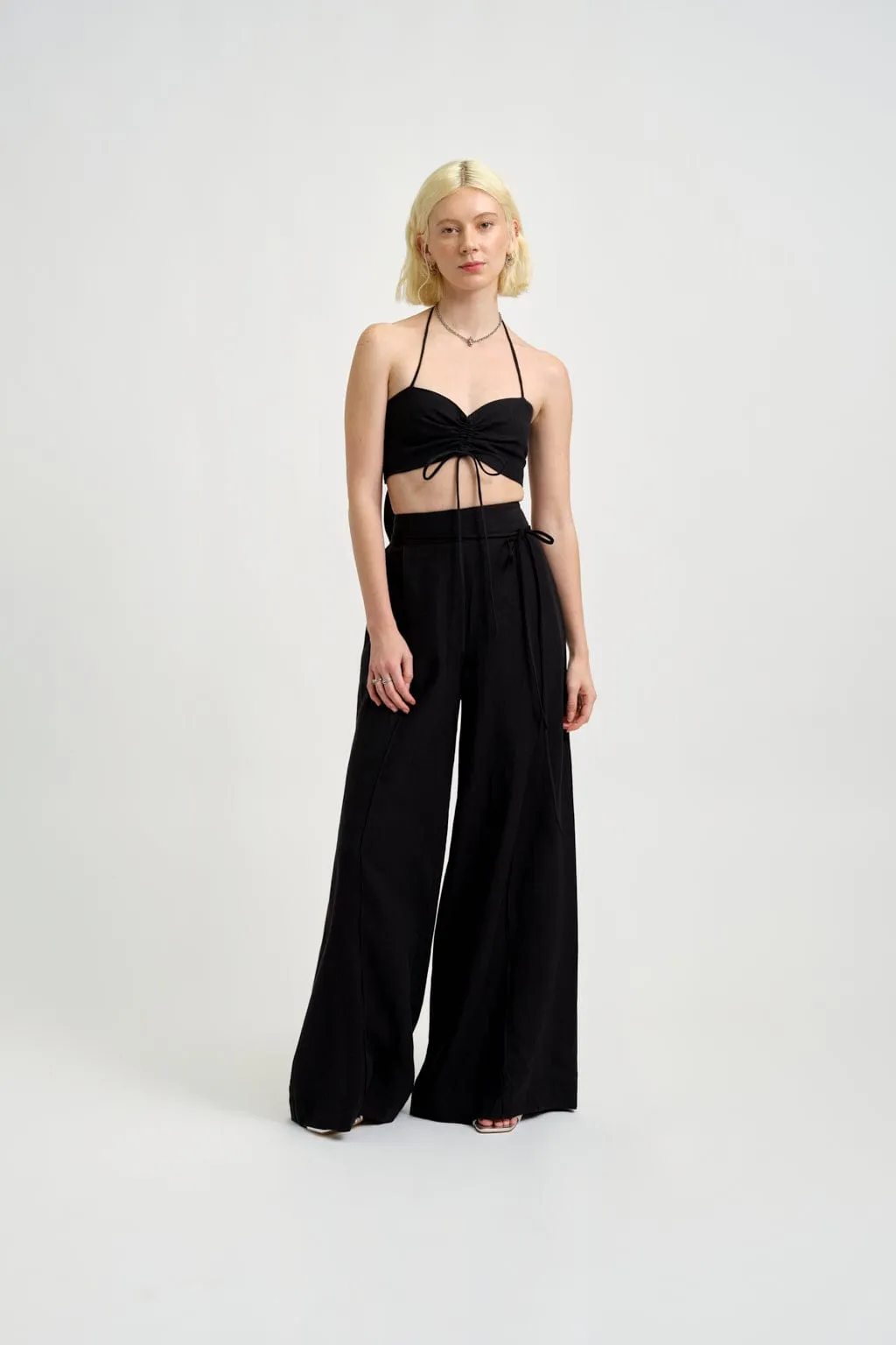 Frankie Halter Top Black Linen sold by Eliza Faulkner product image thumbnail 3