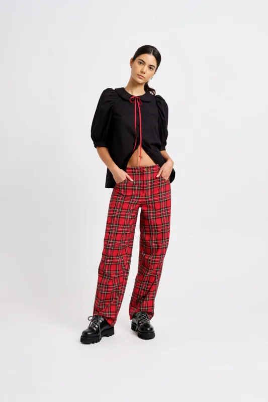 Sam Pant Red Plaid made by Eliza Faulkner