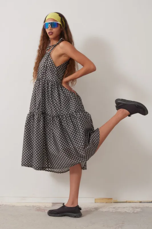 Cece Dress Black & White Daisy made by Eliza Faulkner