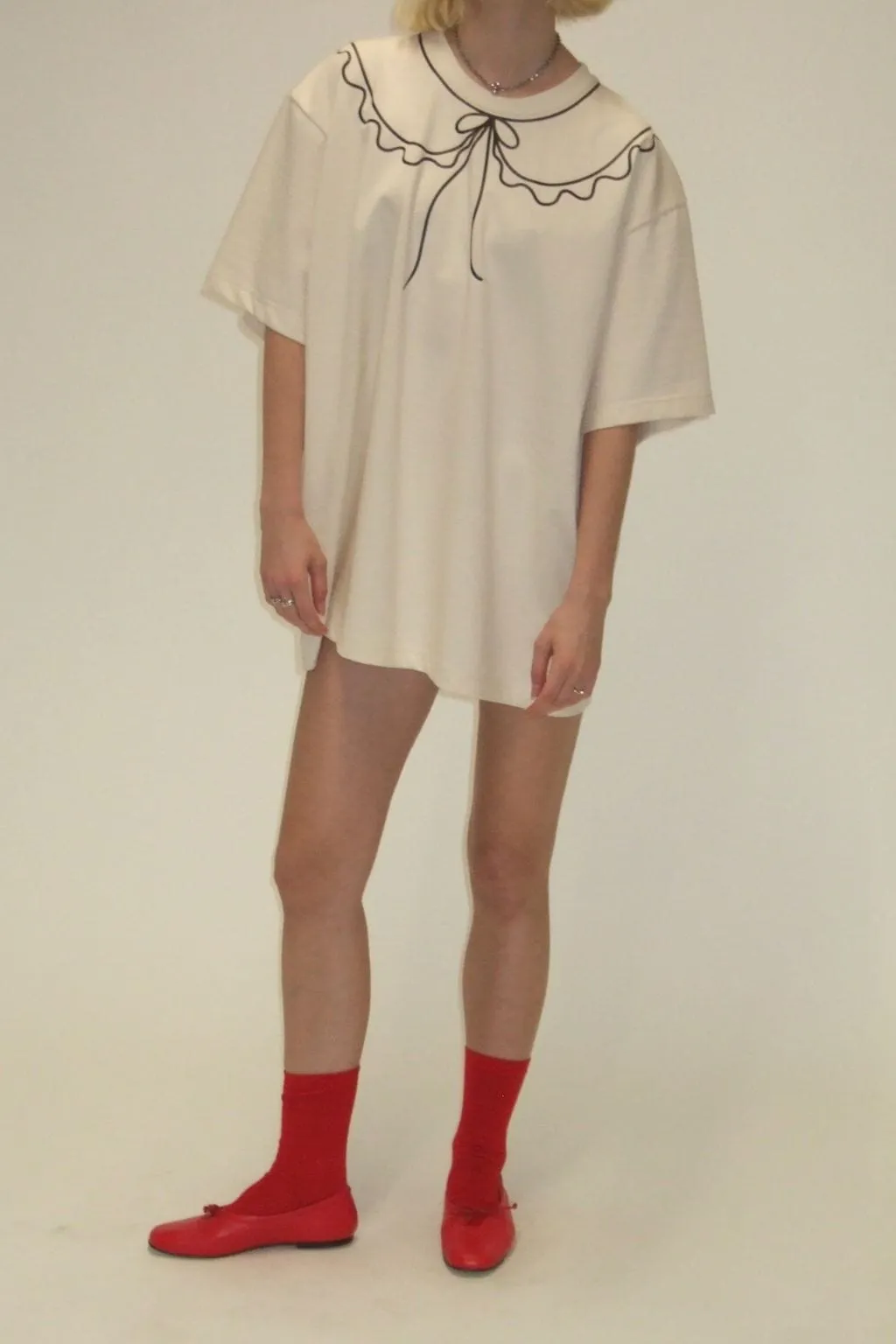 Trompe L'oeil T-Shirt Beige sold by Eliza Faulkner product image thumbnail 5