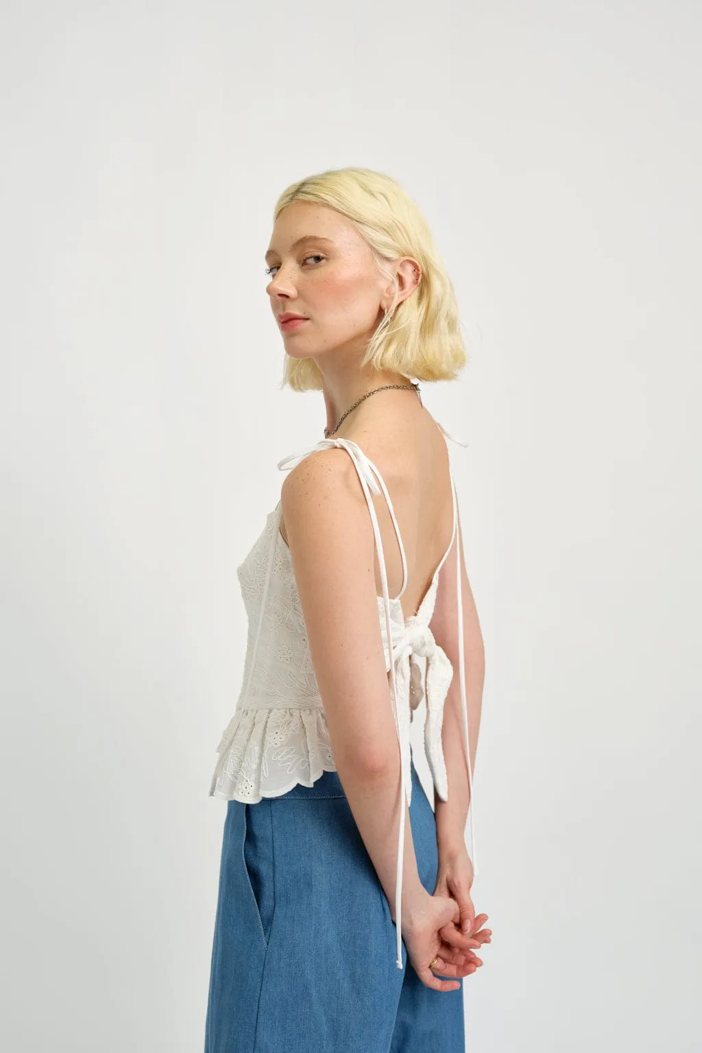 Candy Corset White Eyelet sold by Eliza Faulkner product image thumbnail 3