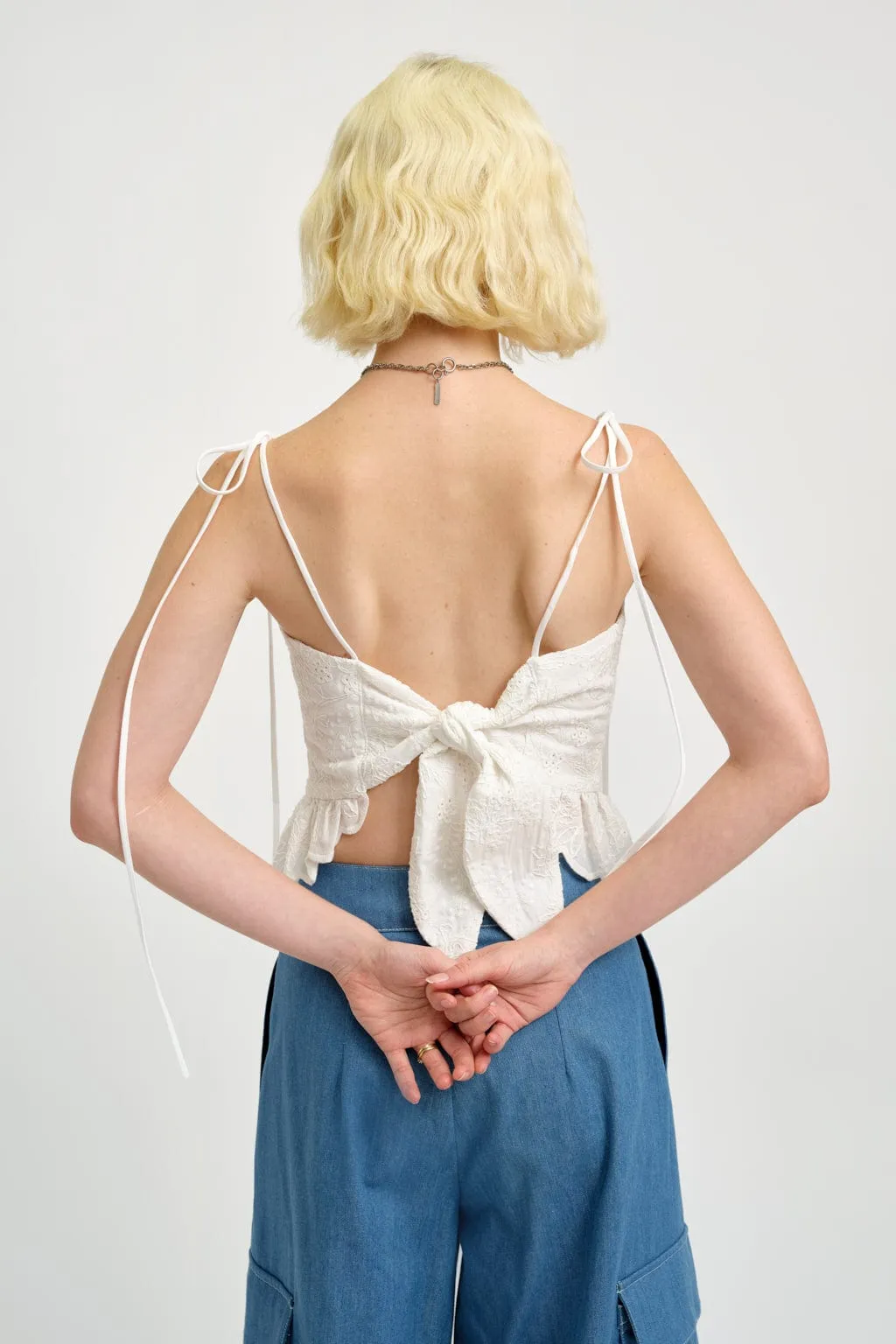 Candy Corset White Eyelet sold by Eliza Faulkner product image thumbnail 2