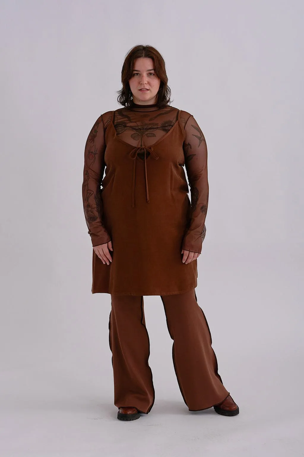 Wave Mesh Turtleneck Brown sold by Eliza Faulkner product image thumbnail 4