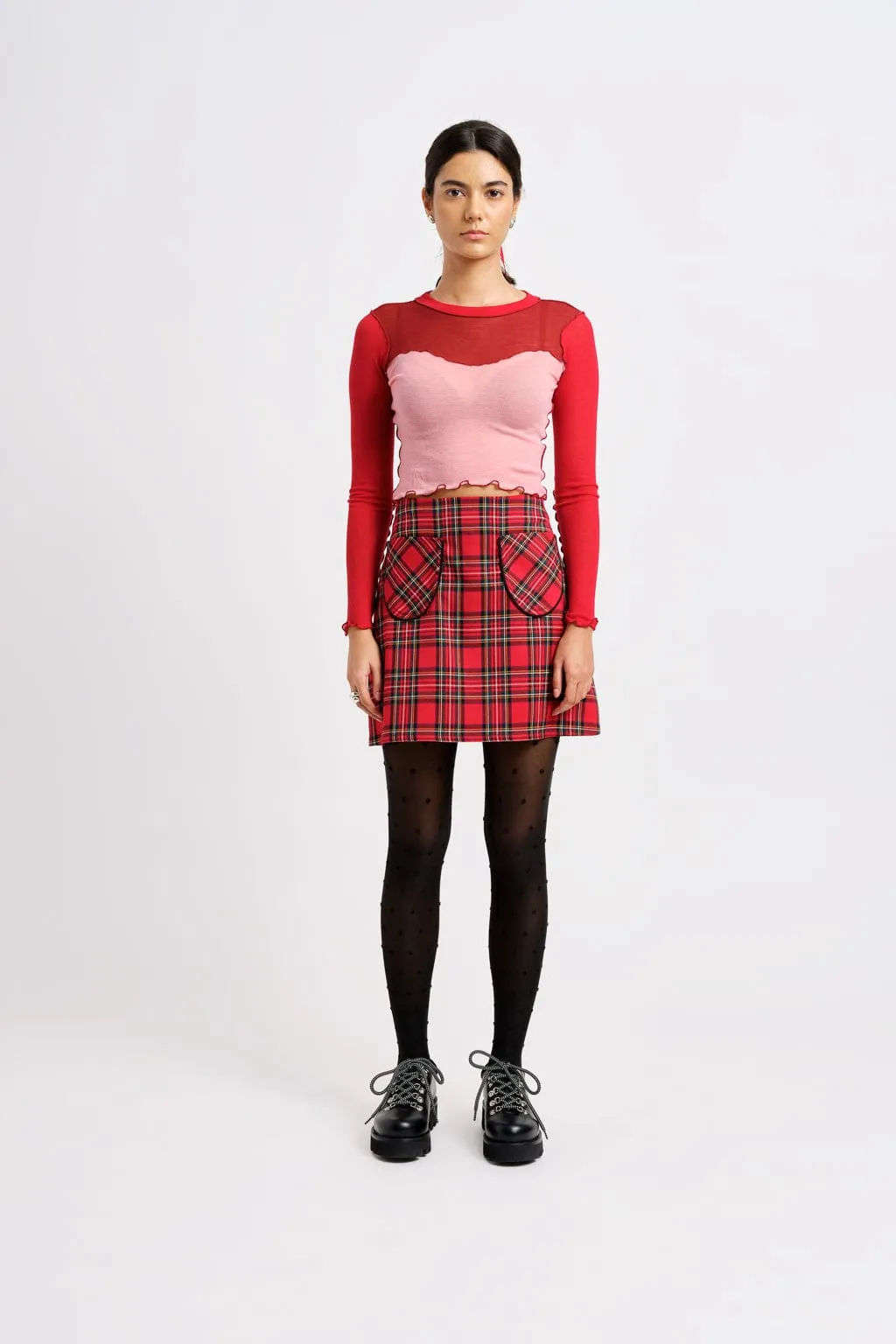 Tate Mini Skirt Red Plaid sold by Eliza Faulkner