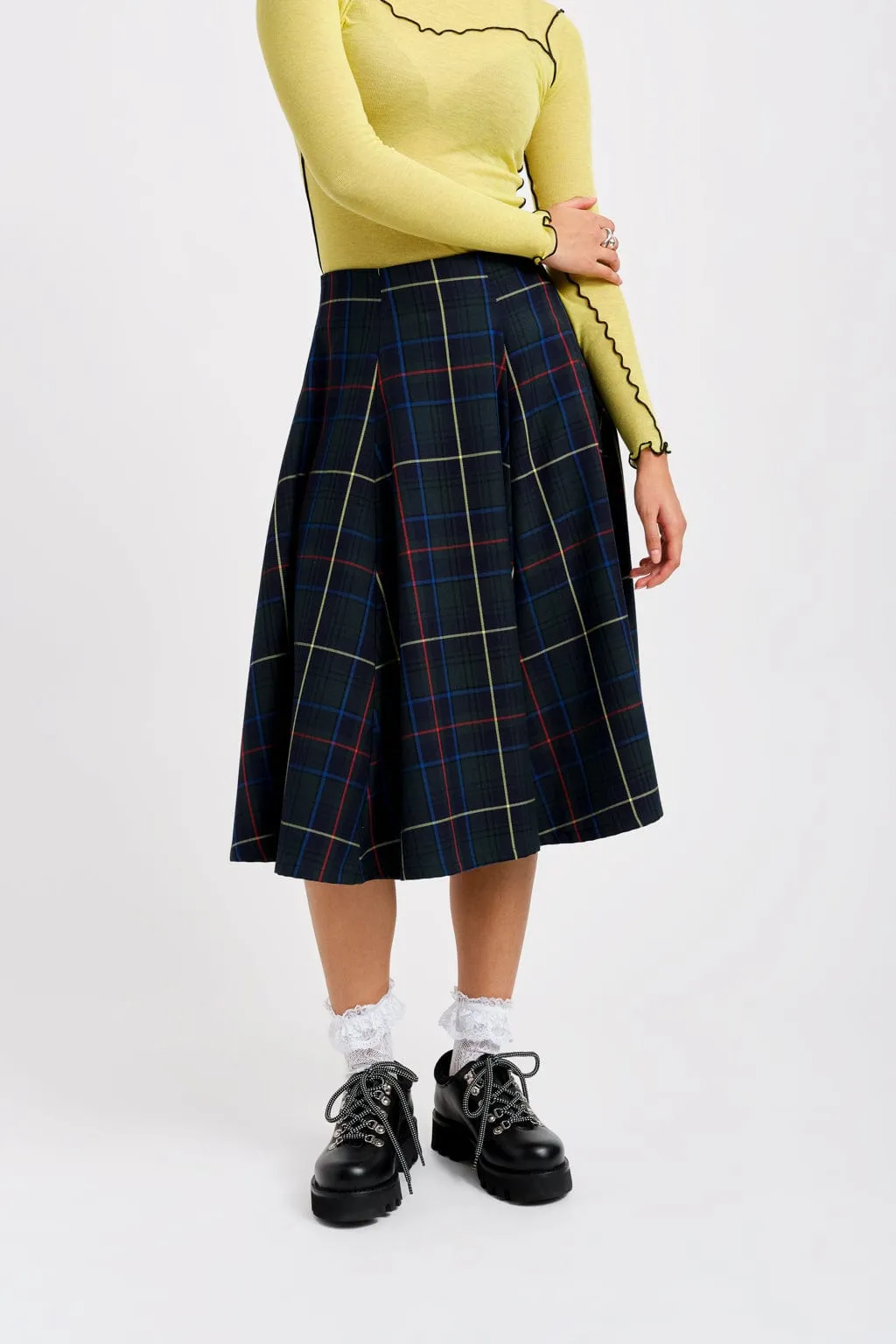 Berkley Skirt Green Plaid sold by Eliza Faulkner