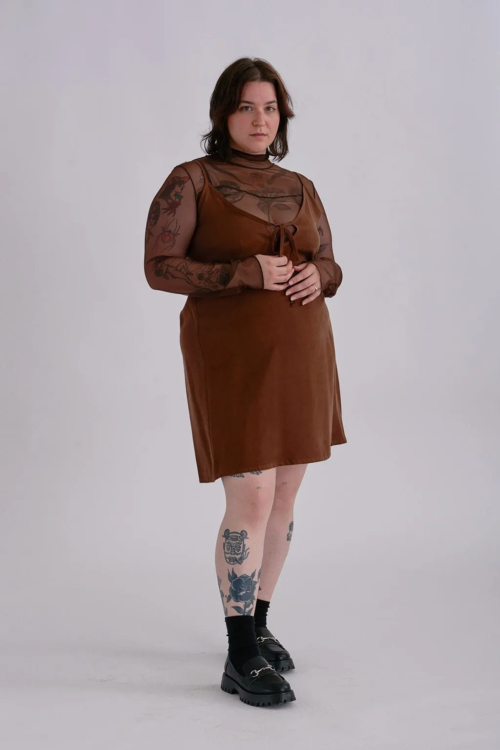 Drew Slip Dress Chocolate Brown sold by Eliza Faulkner product image thumbnail 3