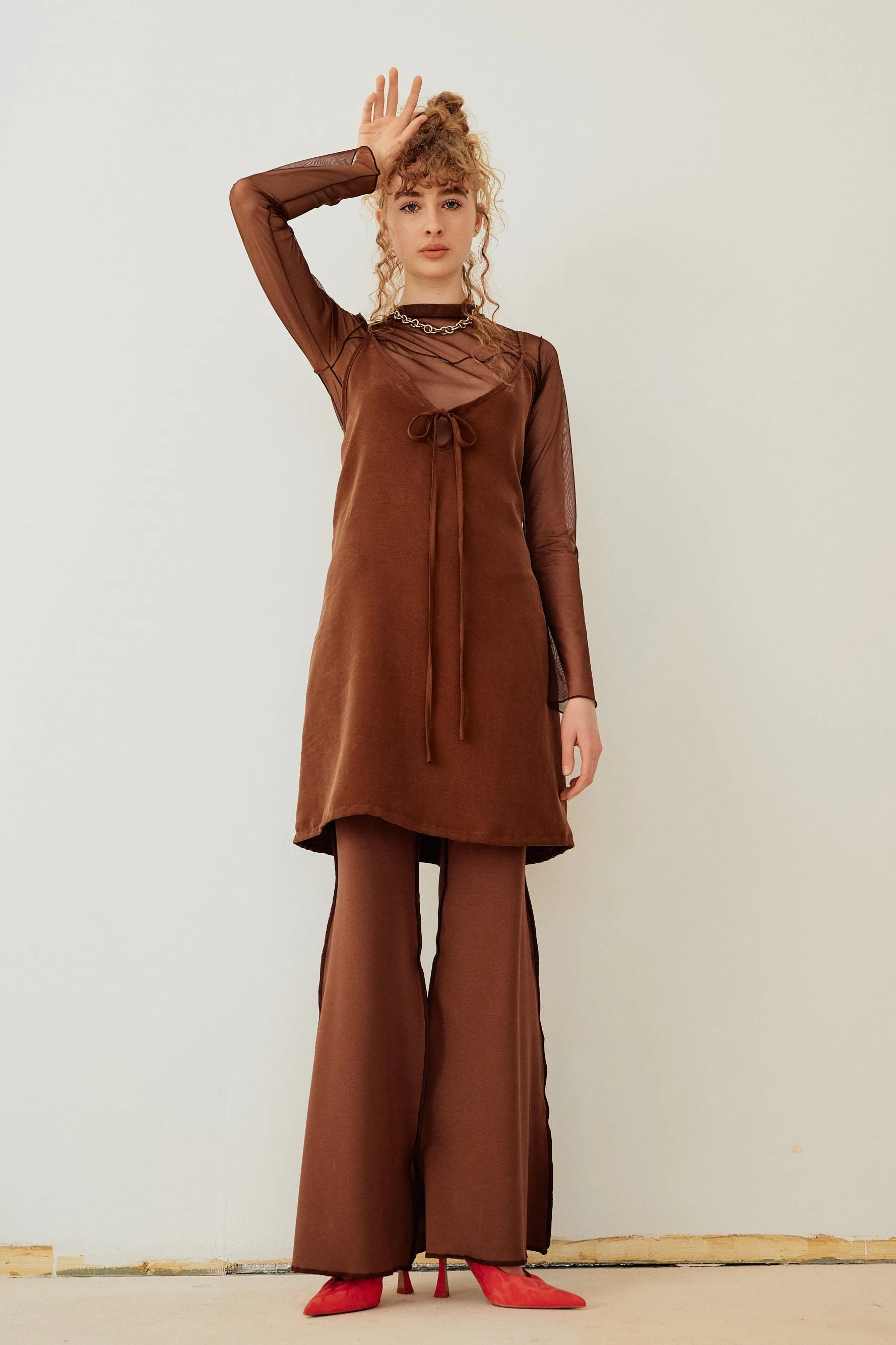 Drew Slip Dress Chocolate Brown sold by Eliza Faulkner product image thumbnail 5