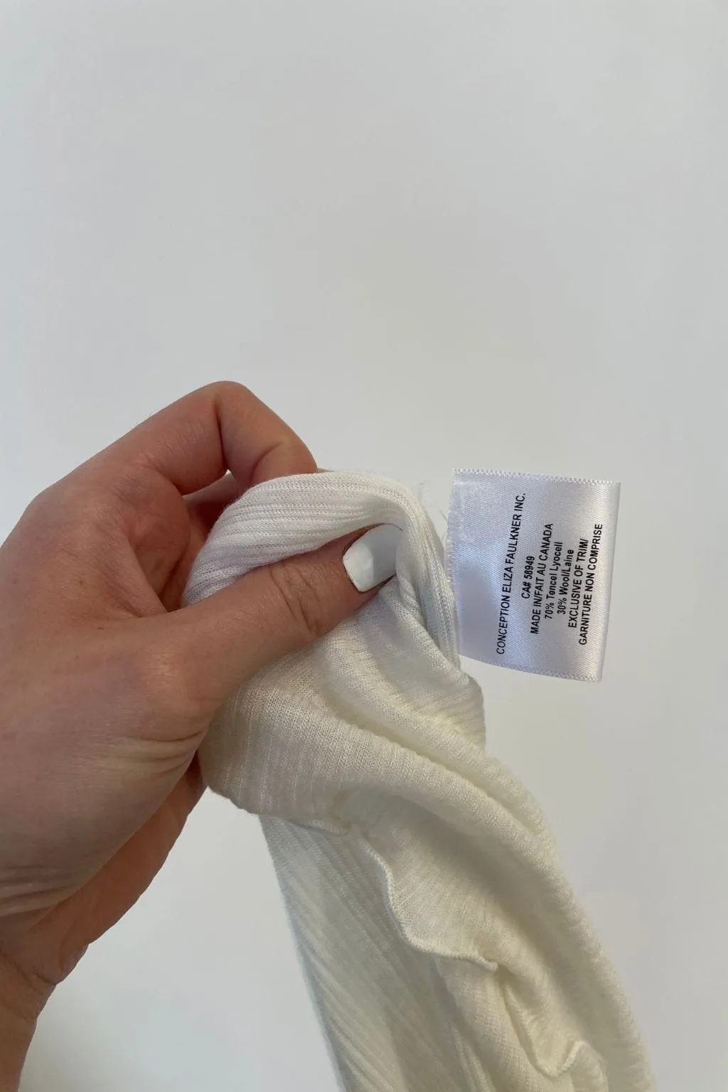 Imperfect Jane Longsleeve Turtleneck Off-White sold by Eliza Faulkner product image thumbnail 3