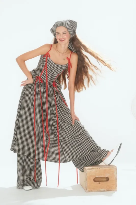 Imperfect Tessa Dress Gingham Linen sold by Eliza Faulkner