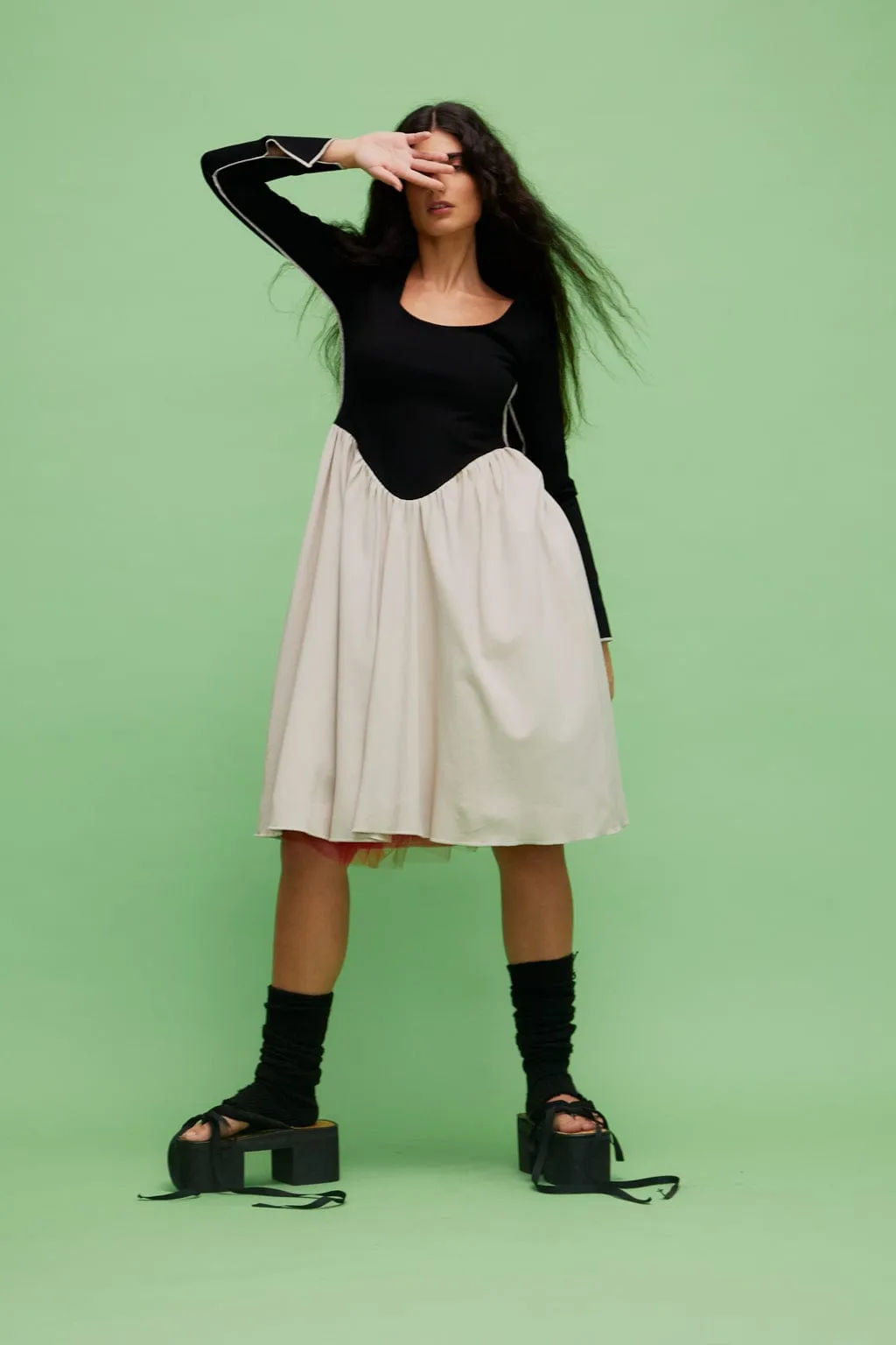 Joan Dress Black & Cream sold by Eliza Faulkner product image thumbnail 2