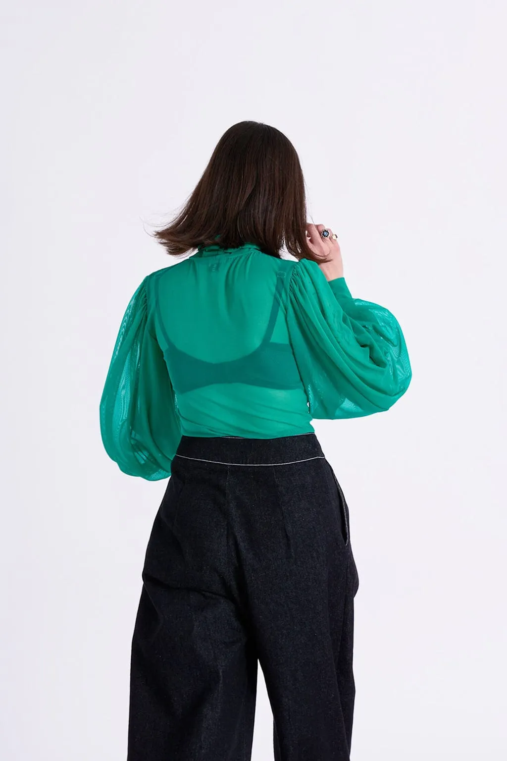 Dolly Mesh Turtleneck Teal sold by Eliza Faulkner product image thumbnail 5