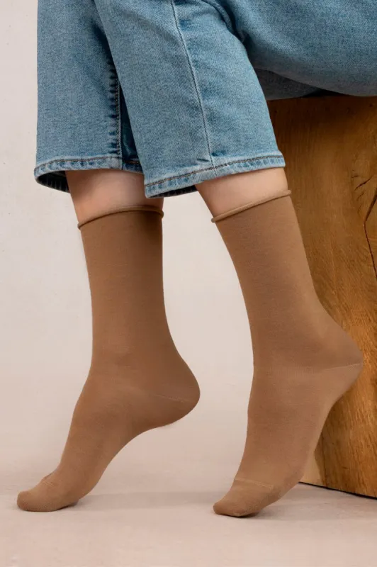 Bleuforêt Wool Sock Brown sold by Eliza Faulkner